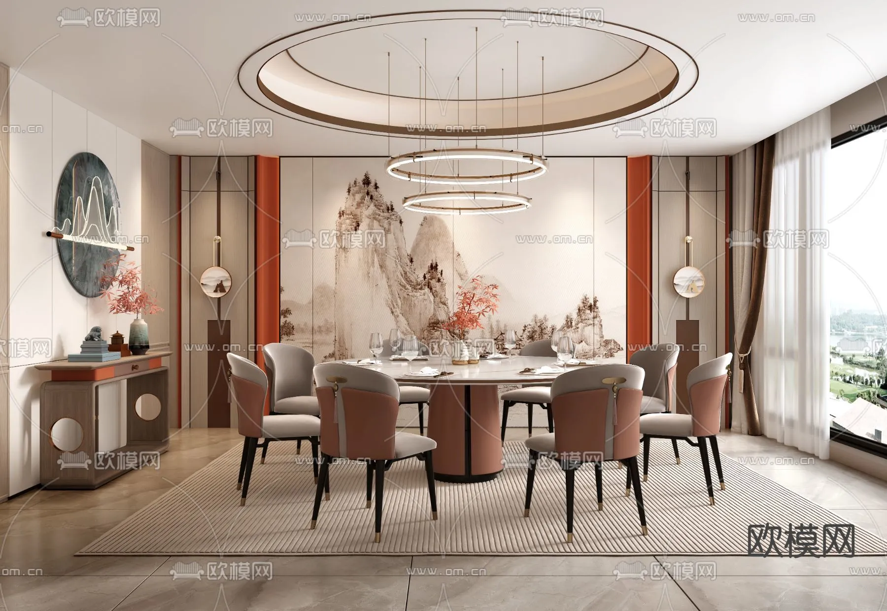 RESTAURANT & COFFEE SHOP – 3D Model For Interior Design – 10640