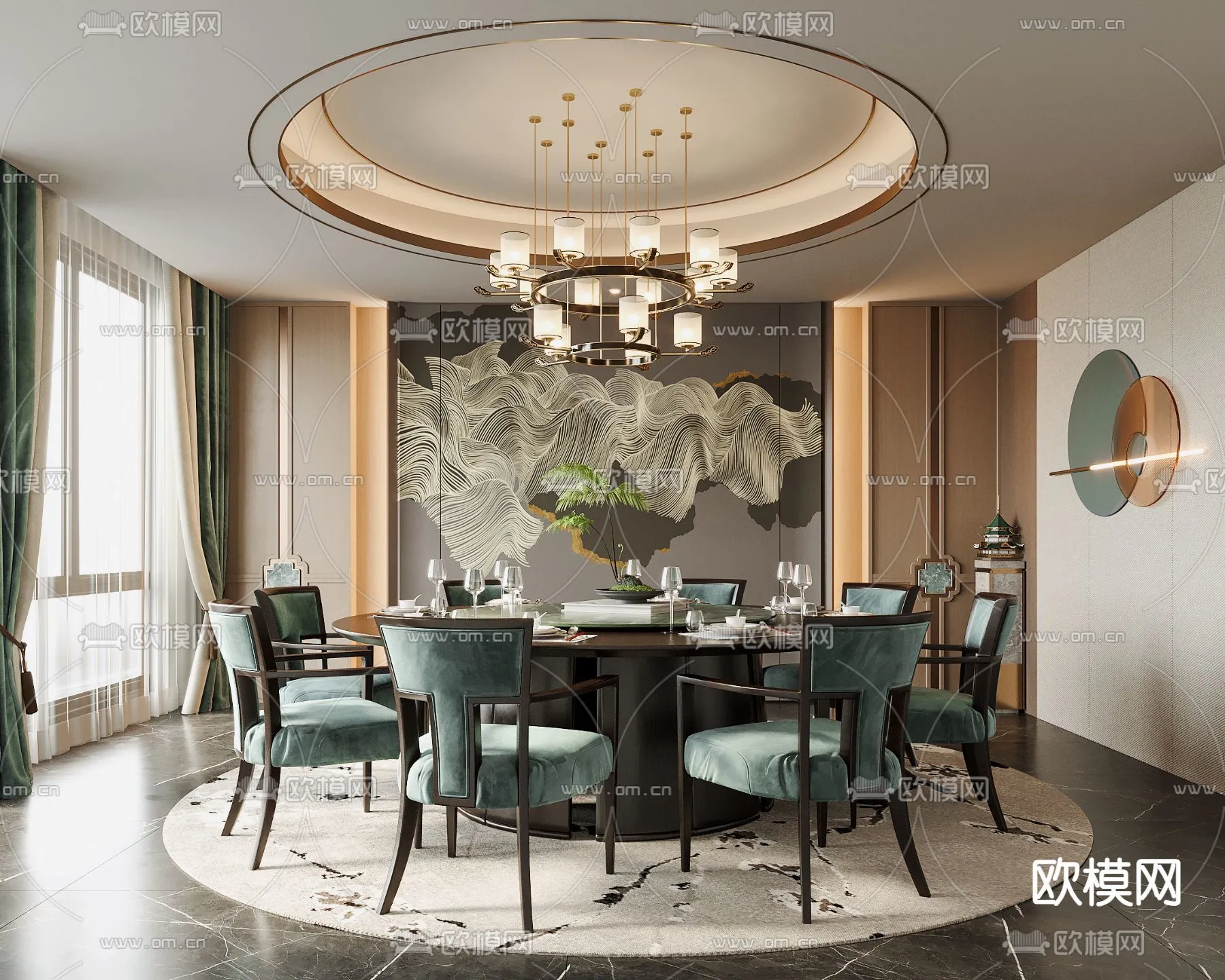 RESTAURANT & COFFEE SHOP – 3D Model For Interior Design – 10643