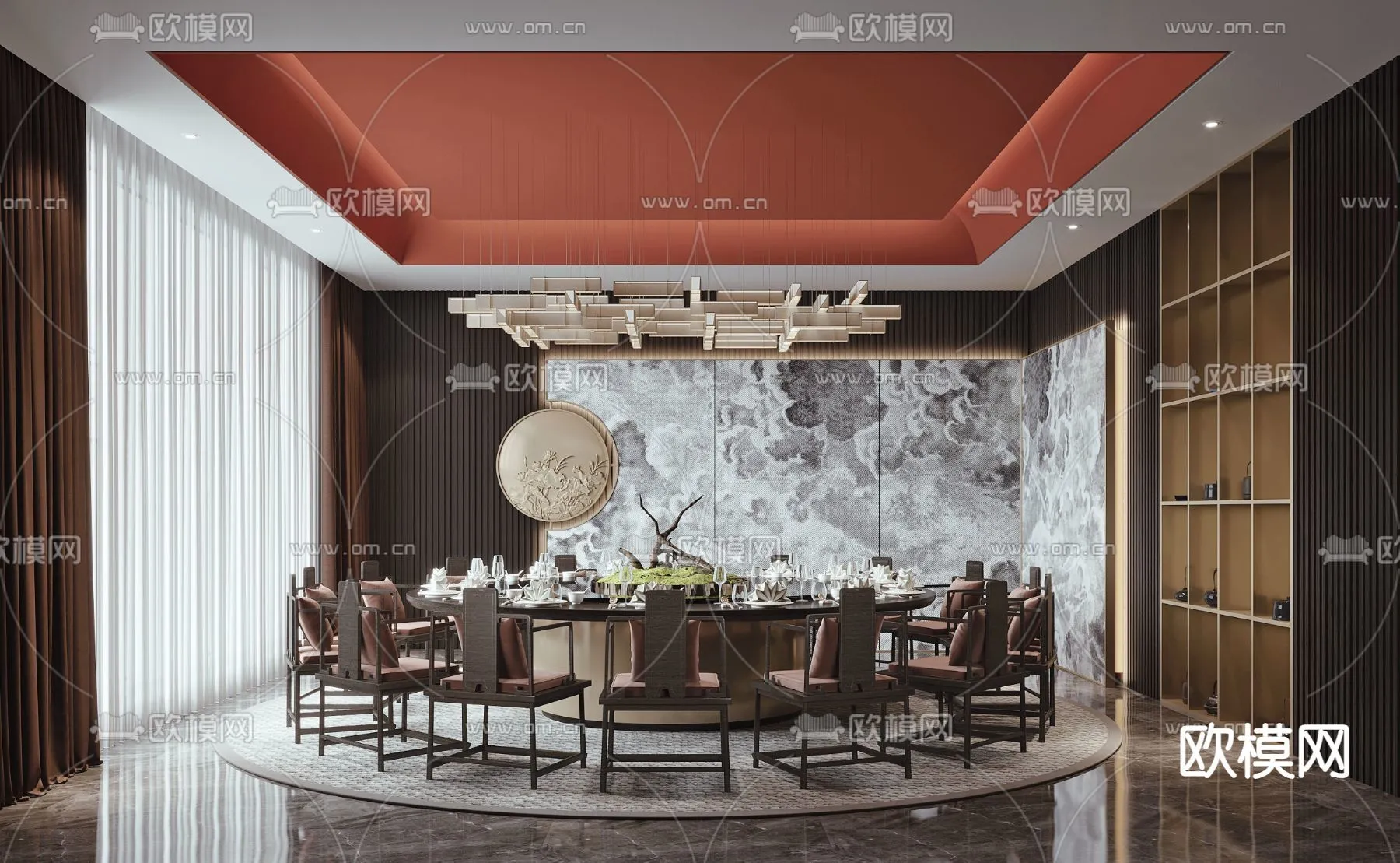 RESTAURANT & COFFEE SHOP – 3D Model For Interior Design – 10646