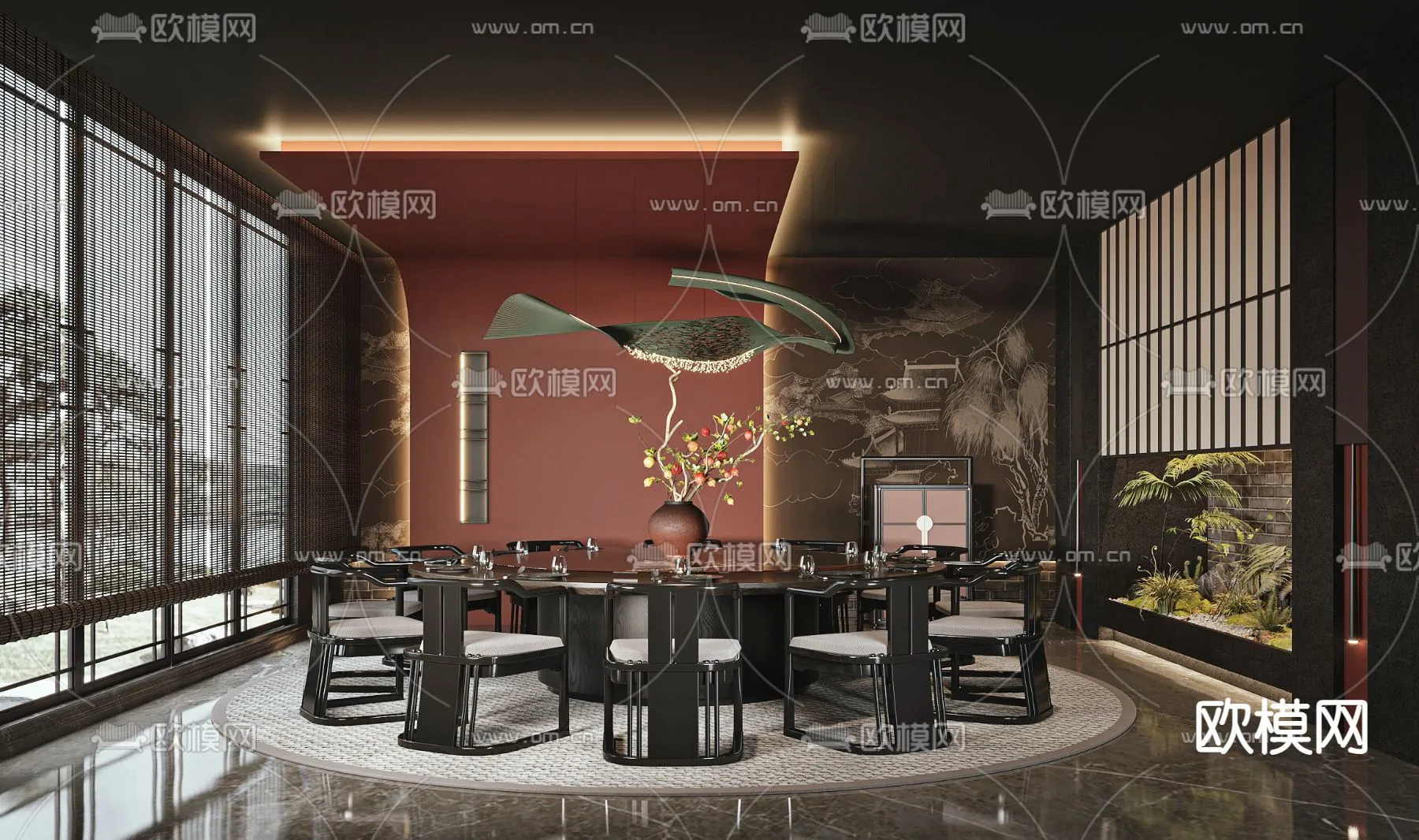 RESTAURANT & COFFEE SHOP – 3D Model For Interior Design – 10647