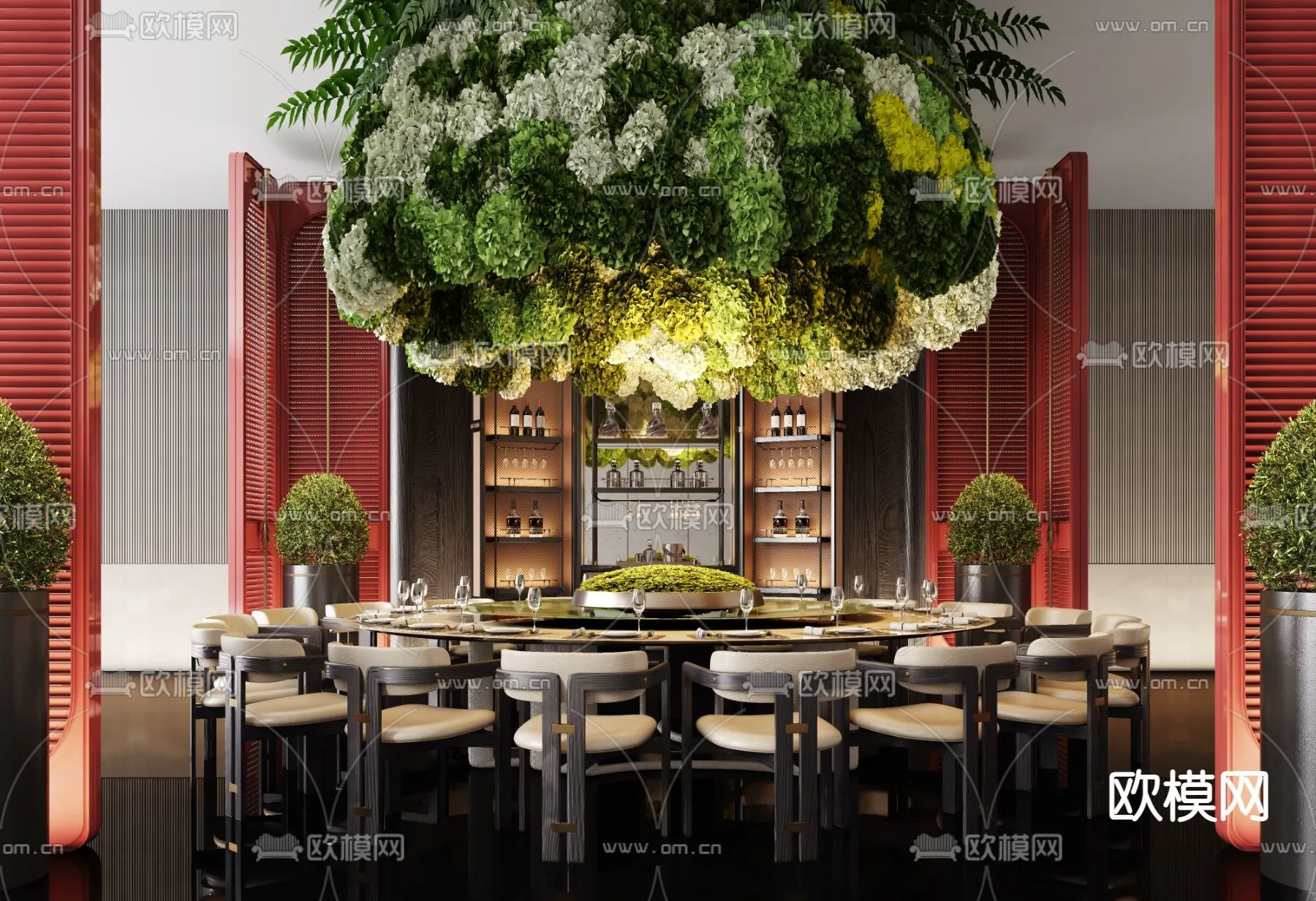 RESTAURANT & COFFEE SHOP – 3D Model For Interior Design – 10648