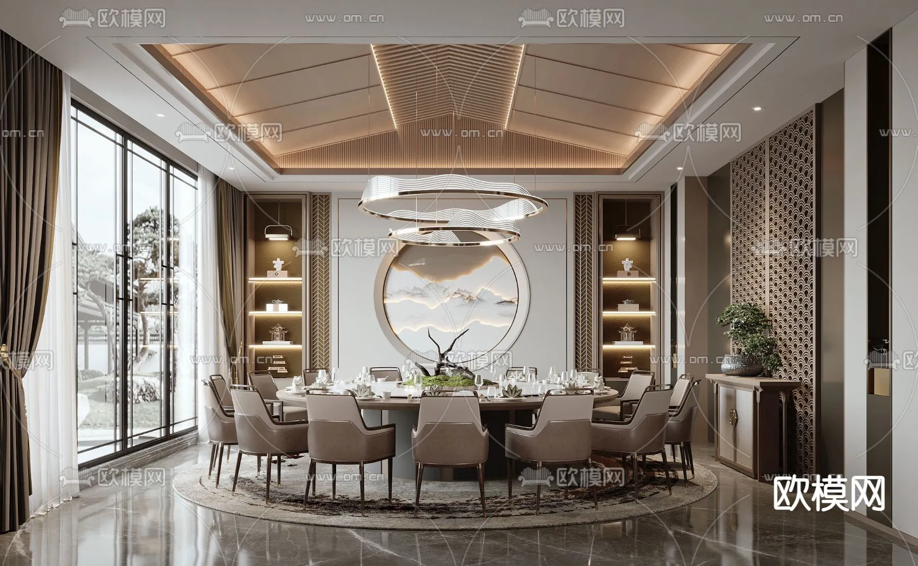 RESTAURANT & COFFEE SHOP – 3D Model For Interior Design – 10650