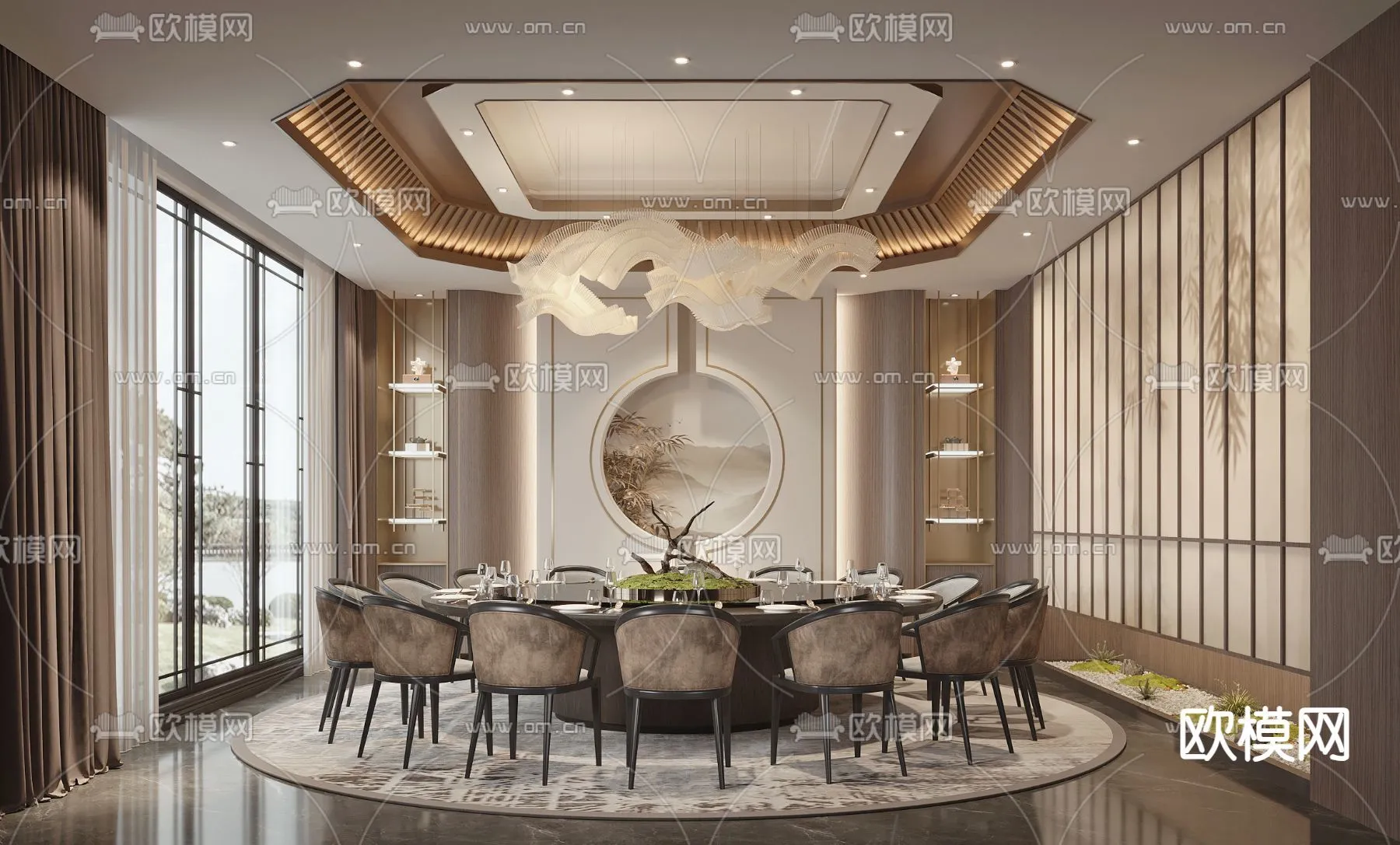 RESTAURANT & COFFEE SHOP – 3D Model For Interior Design – 10651