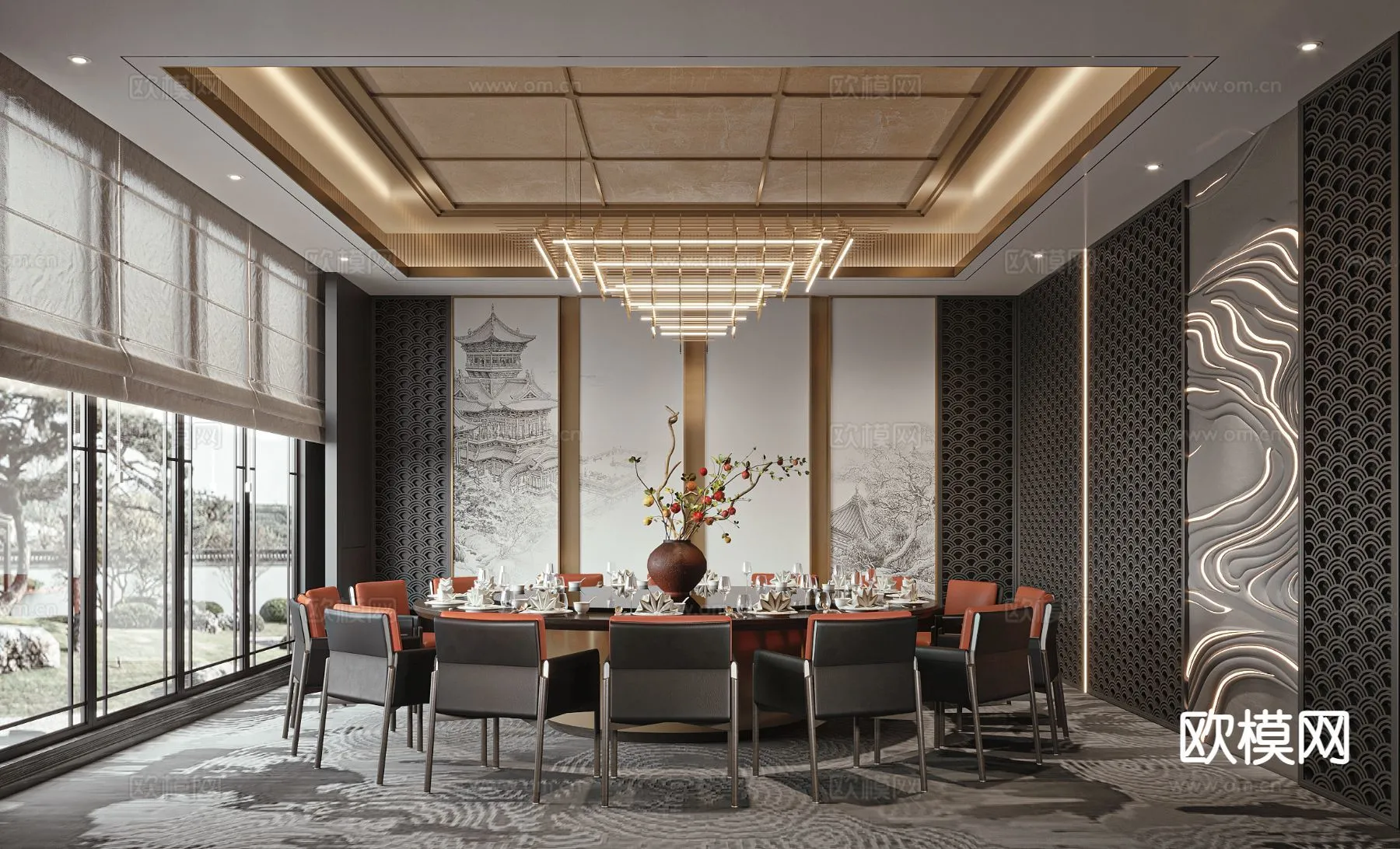 RESTAURANT & COFFEE SHOP – 3D Model For Interior Design – 10652