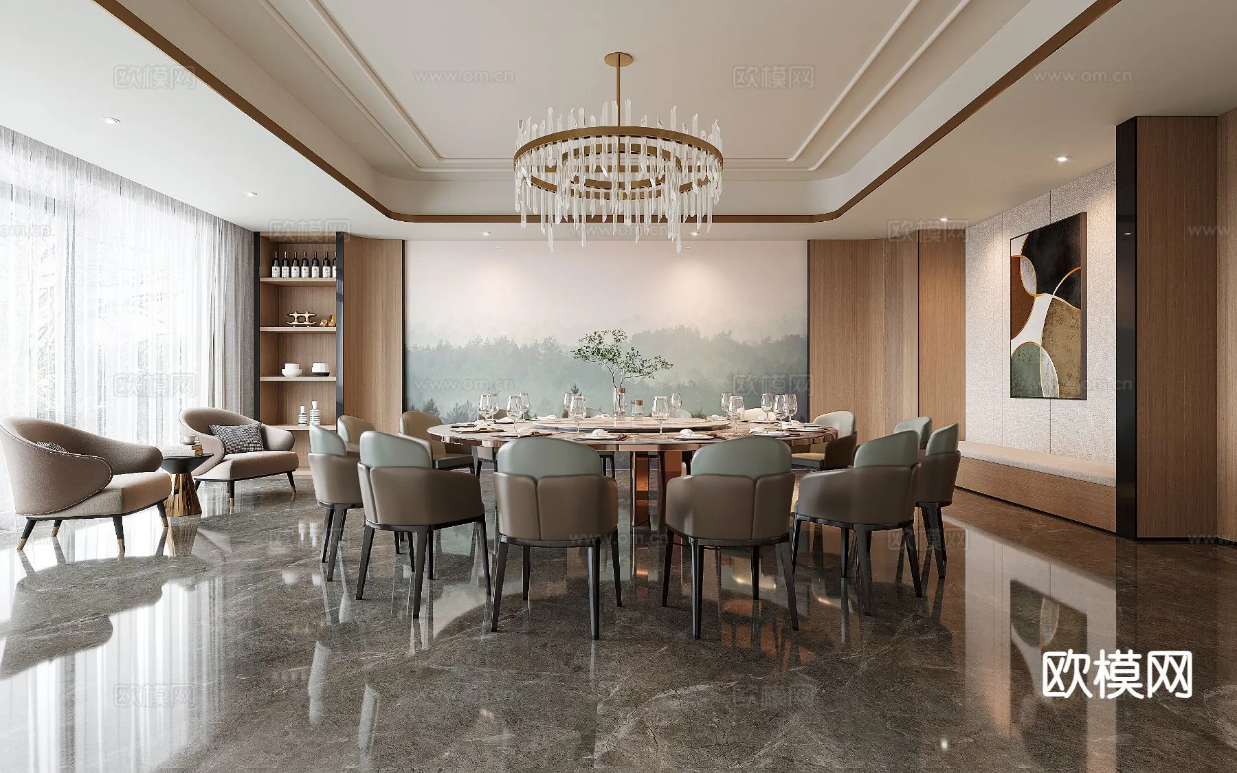 RESTAURANT & COFFEE SHOP – 3D Model For Interior Design – 10661