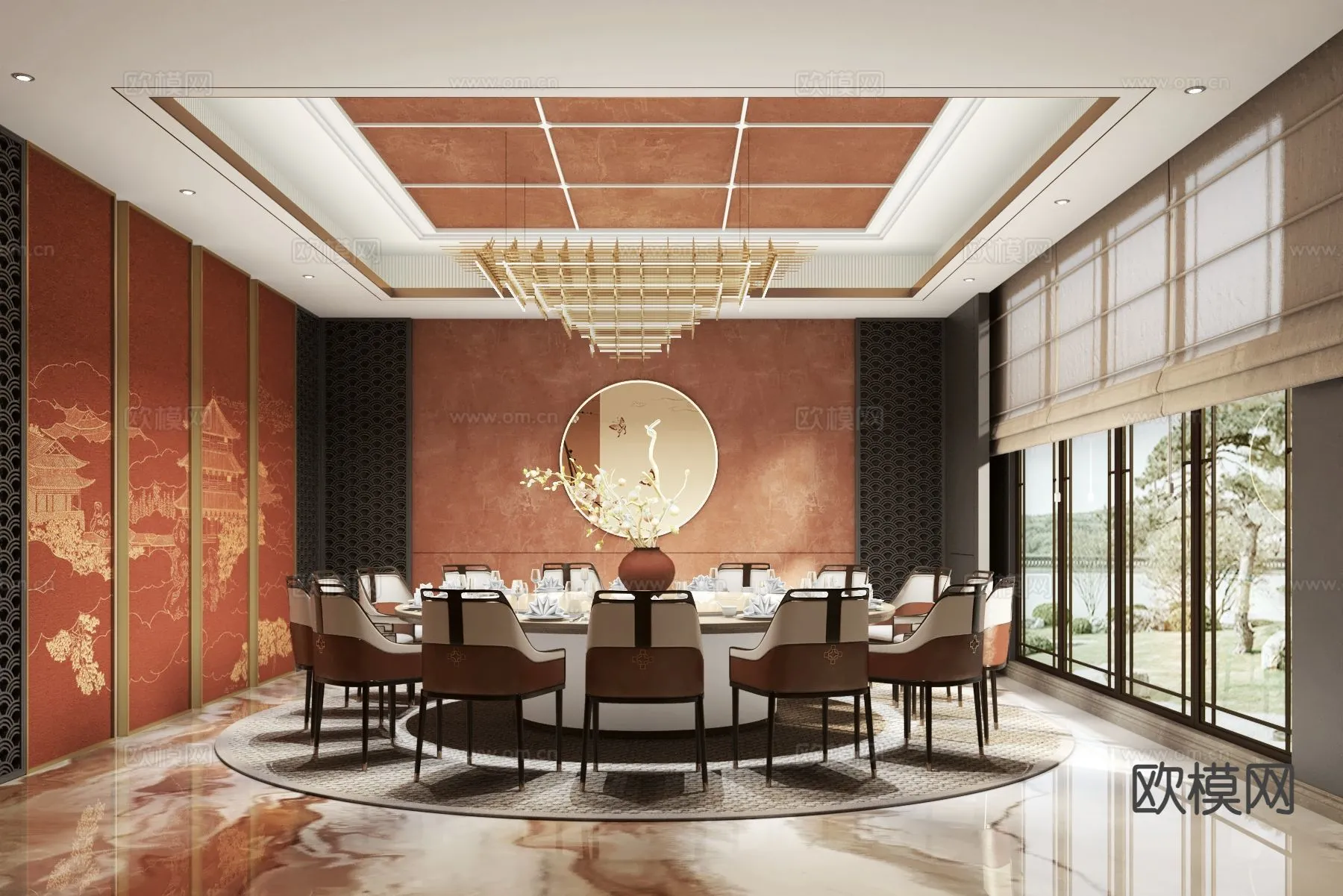 RESTAURANT & COFFEE SHOP – 3D Model For Interior Design – 10664