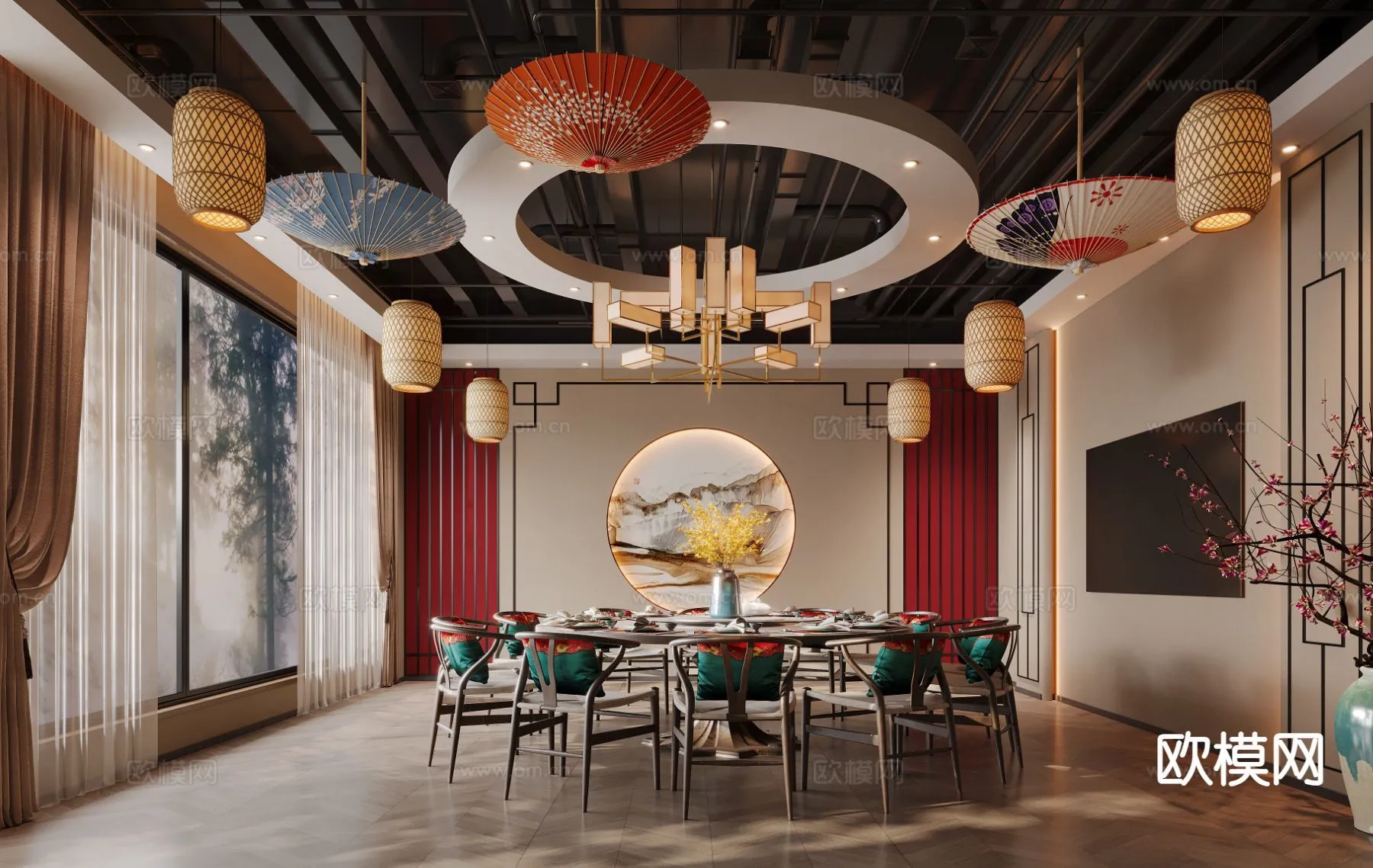 RESTAURANT & COFFEE SHOP – 3D Model For Interior Design – 10676