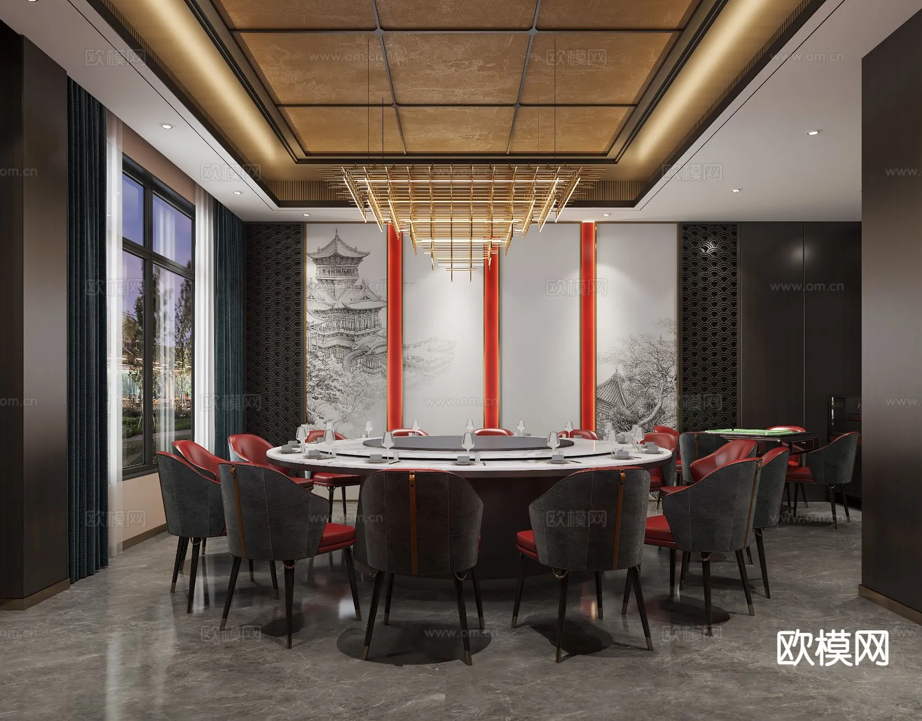 RESTAURANT & COFFEE SHOP – 3D Model For Interior Design – 10678