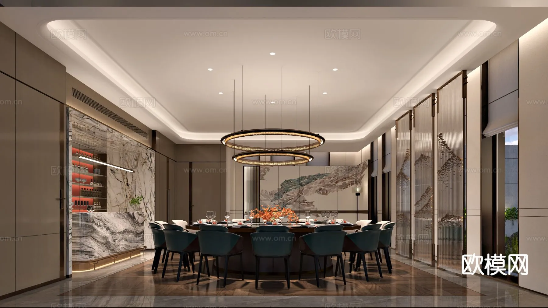 RESTAURANT & COFFEE SHOP – 3D Model For Interior Design – 10680