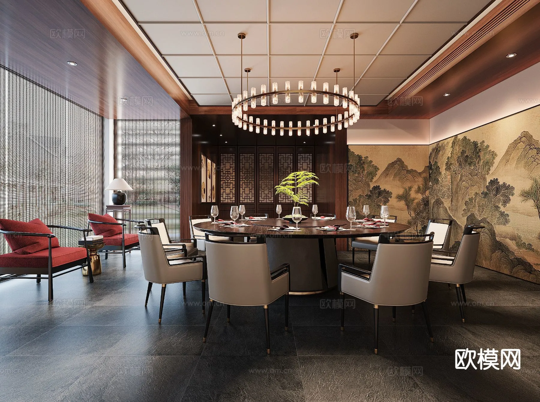 RESTAURANT & COFFEE SHOP – 3D Model For Interior Design – 10681