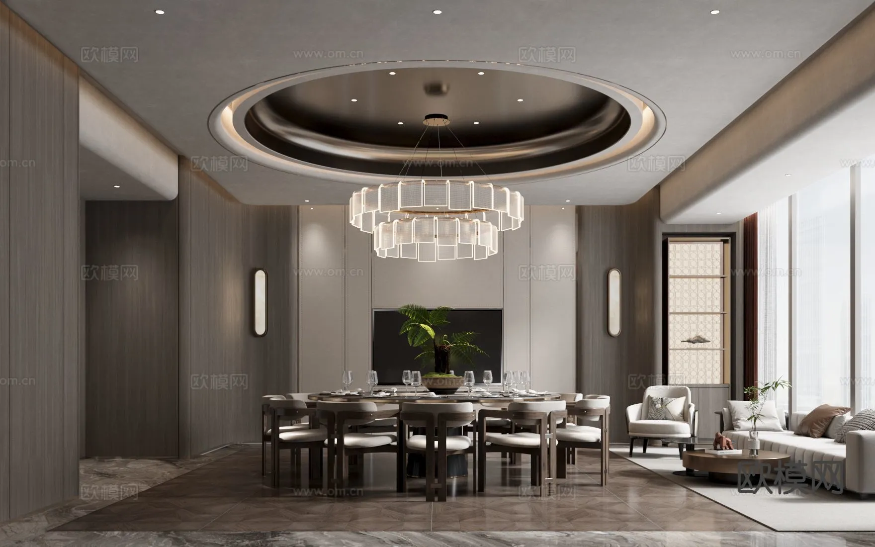 RESTAURANT & COFFEE SHOP – 3D Model For Interior Design – 10691