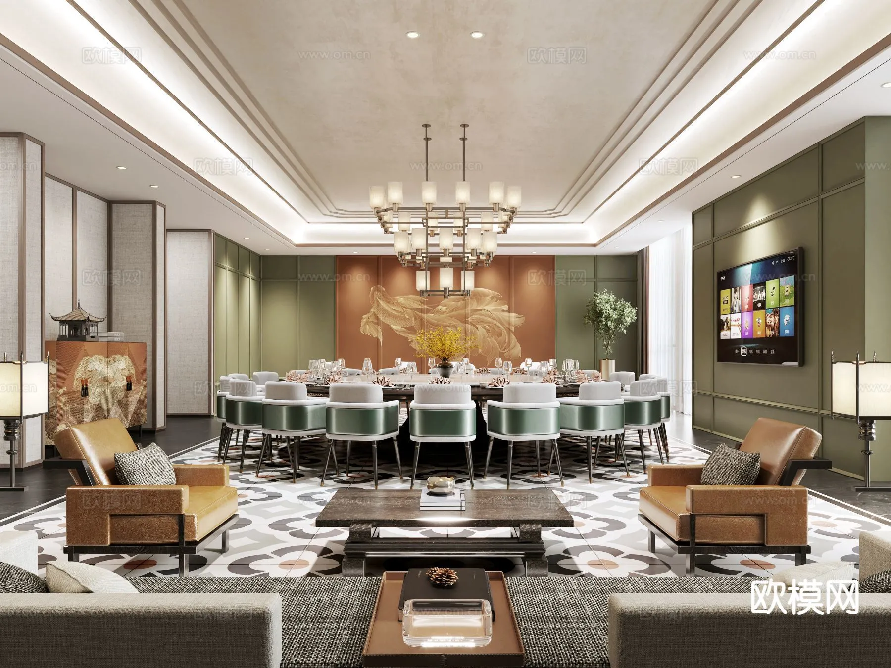 RESTAURANT & COFFEE SHOP – 3D Model For Interior Design – 10699