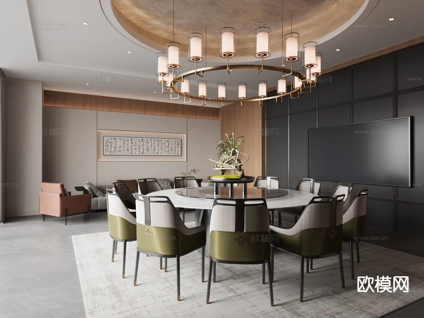 RESTAURANT & COFFEE SHOP – 3D Model For Interior Design – 10700