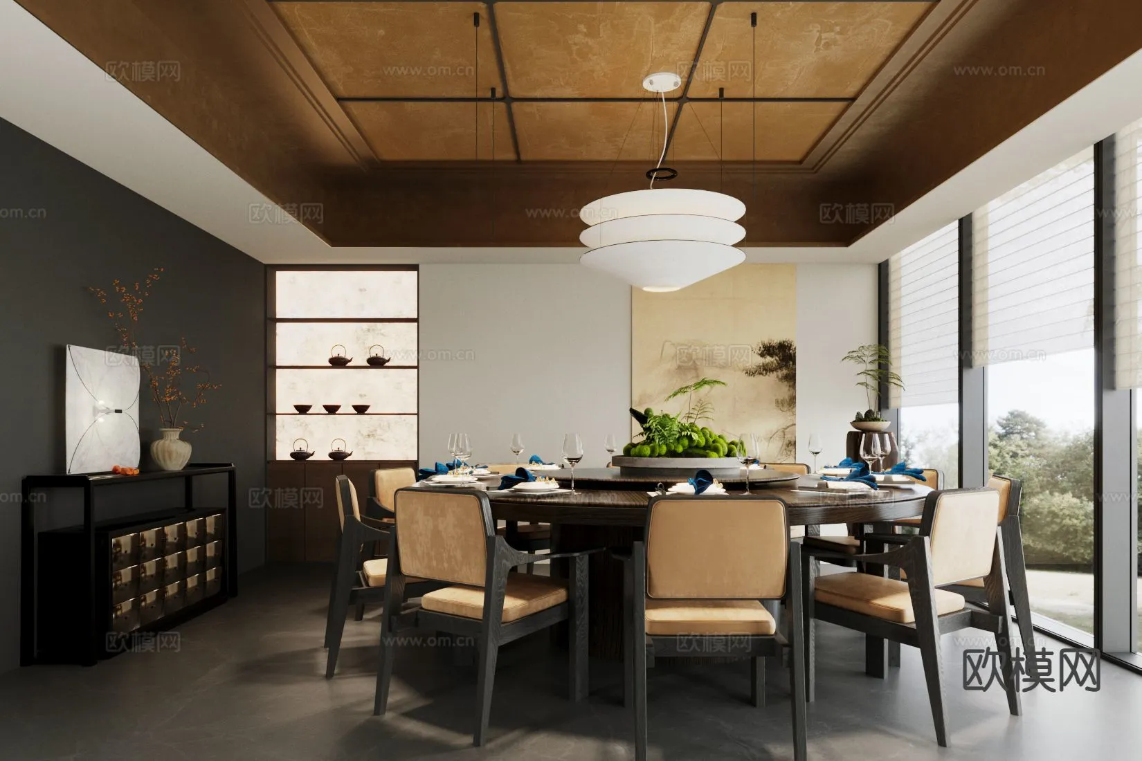 RESTAURANT & COFFEE SHOP – 3D Model For Interior Design – 10706
