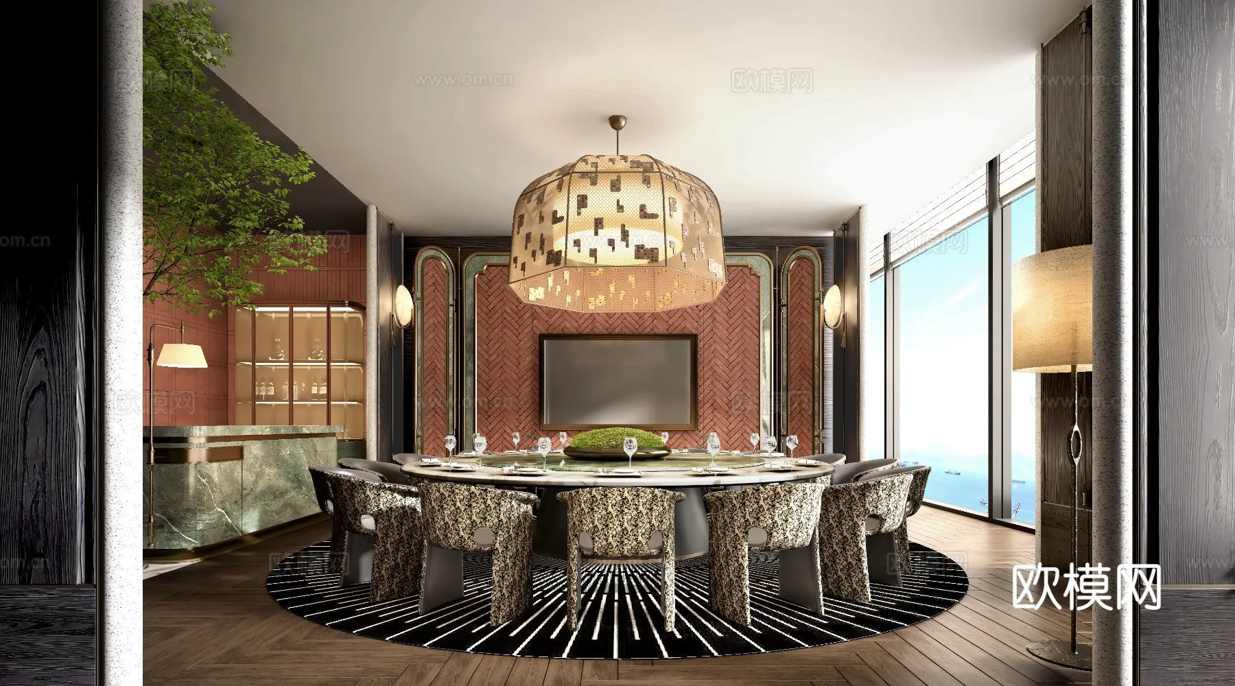 RESTAURANT & COFFEE SHOP – 3D Model For Interior Design – 10711