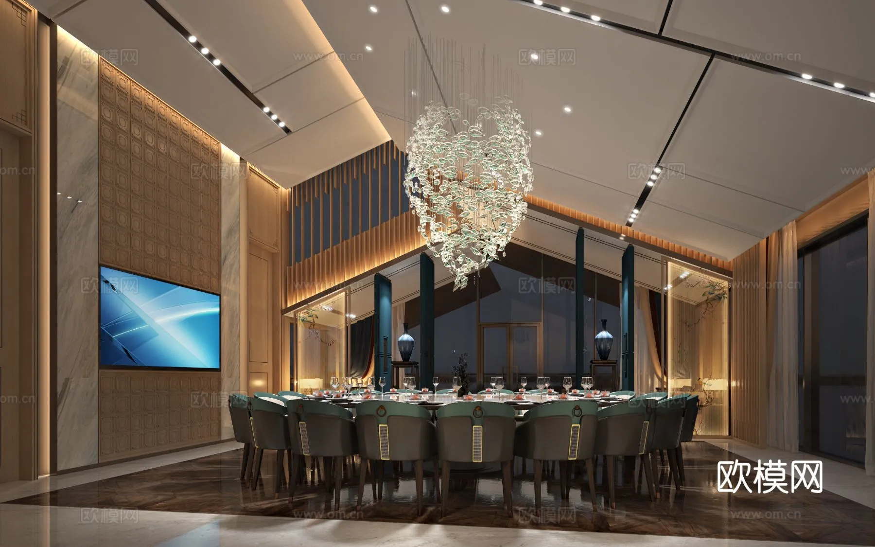 RESTAURANT & COFFEE SHOP – 3D Model For Interior Design – 10715
