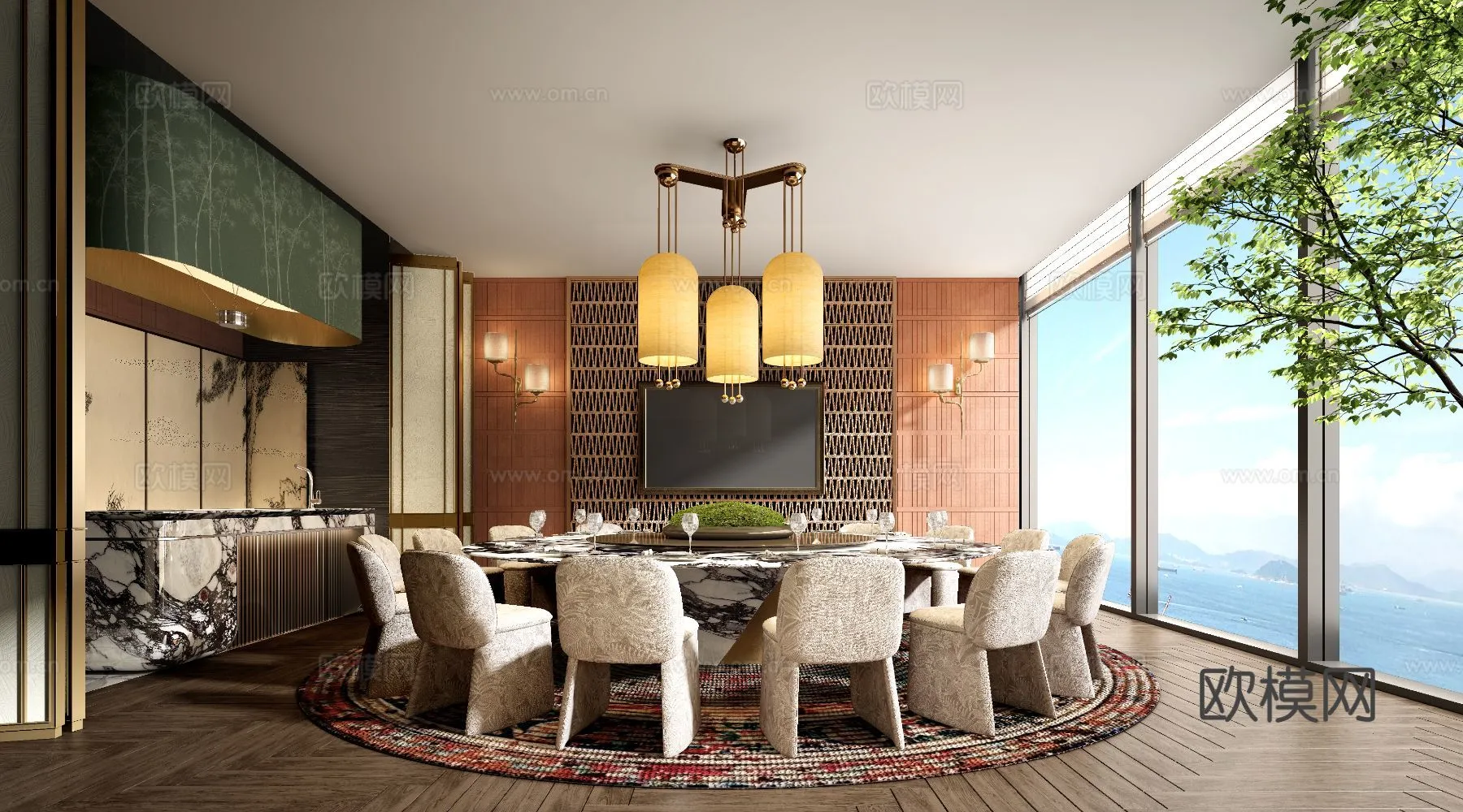 RESTAURANT & COFFEE SHOP – 3D Model For Interior Design – 10716