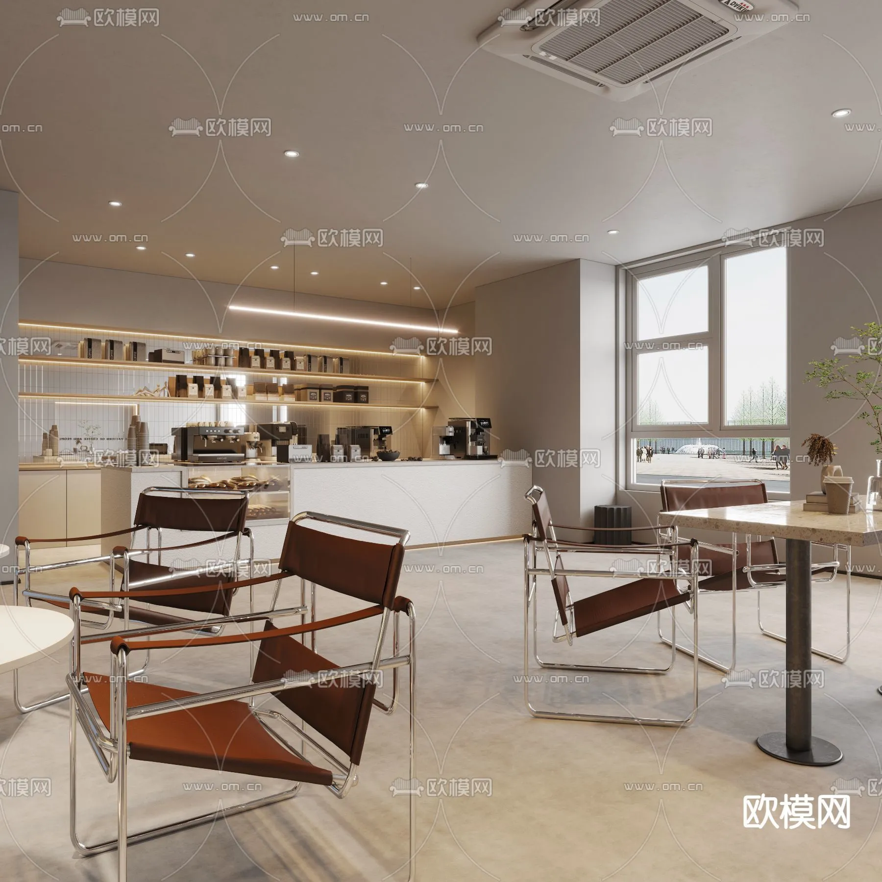 RESTAURANT & COFFEE SHOP – 3D Model For Interior Design – 1108