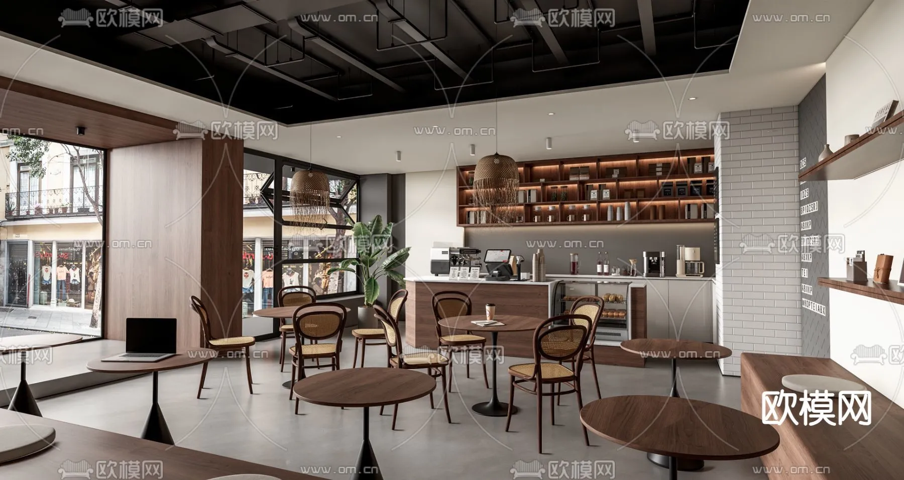 RESTAURANT & COFFEE SHOP – 3D Model For Interior Design – 1109