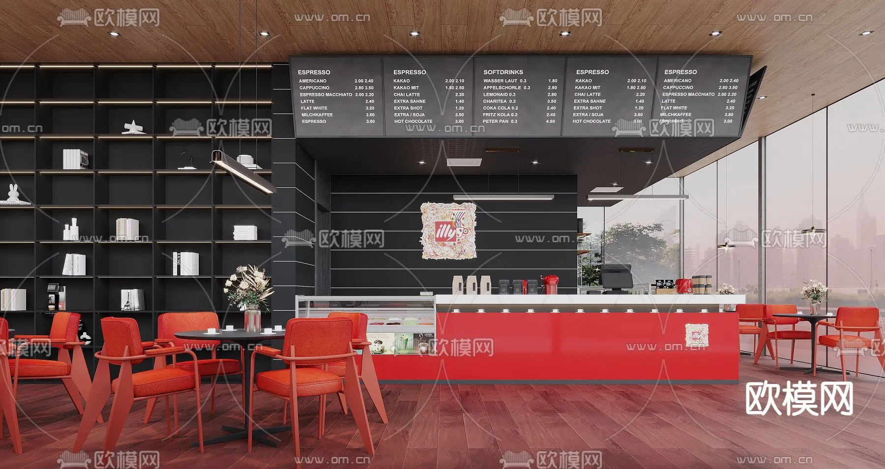 RESTAURANT & COFFEE SHOP – 3D Model For Interior Design – 1112