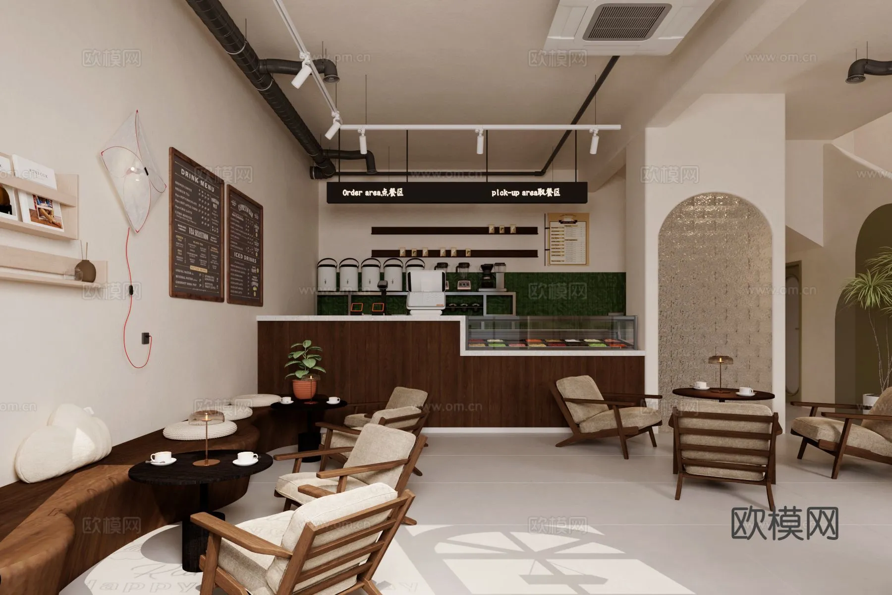 RESTAURANT & COFFEE SHOP – 3D Model For Interior Design – 1172