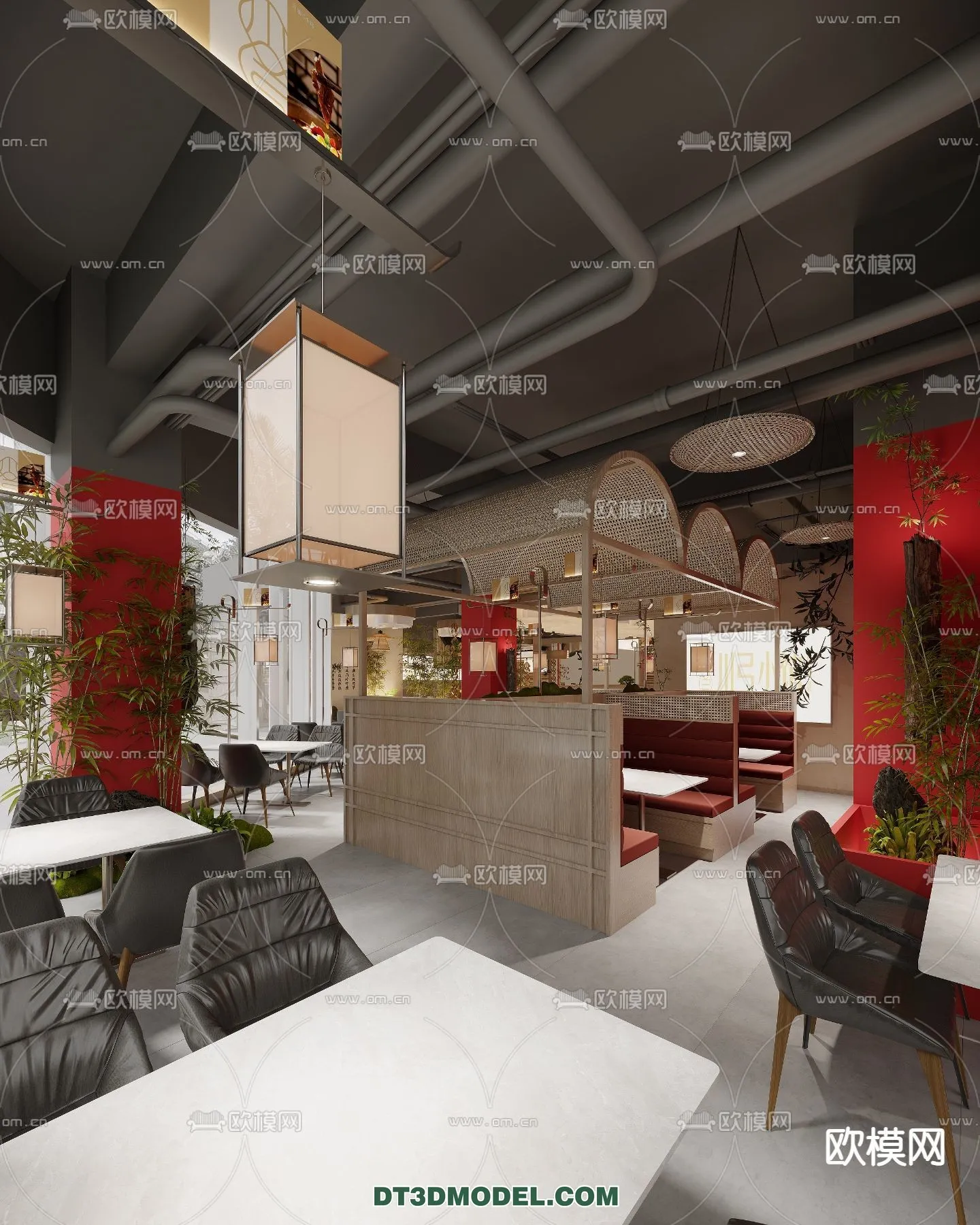 RESTAURANT & COFFEE SHOP – 3D Model For Interior Design – 2376