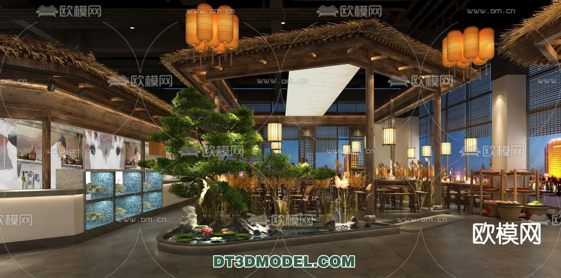 RESTAURANT & COFFEE SHOP – 3D Model For Interior Design – 2392