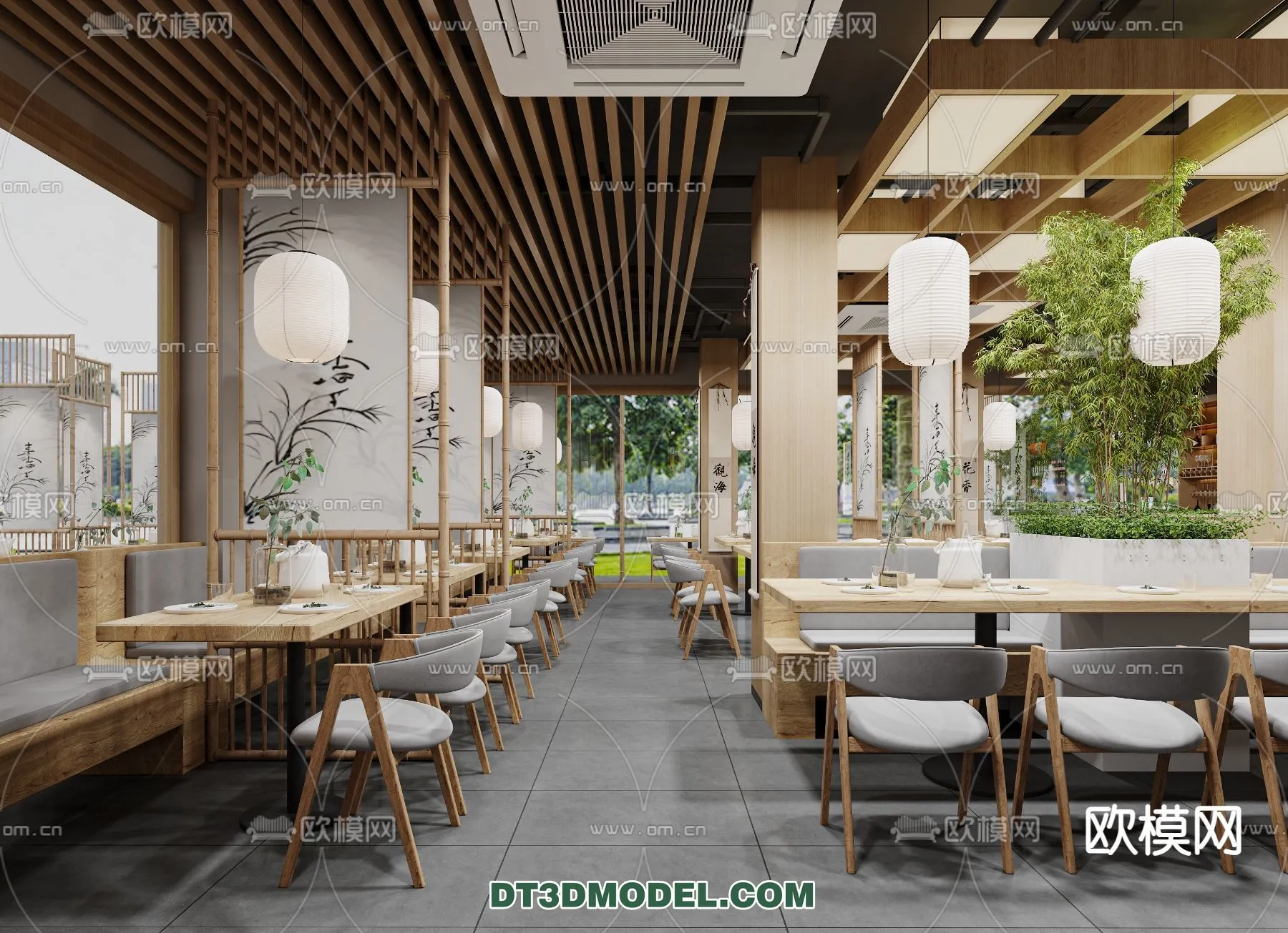 RESTAURANT & COFFEE SHOP – 3D Model For Interior Design – 2397