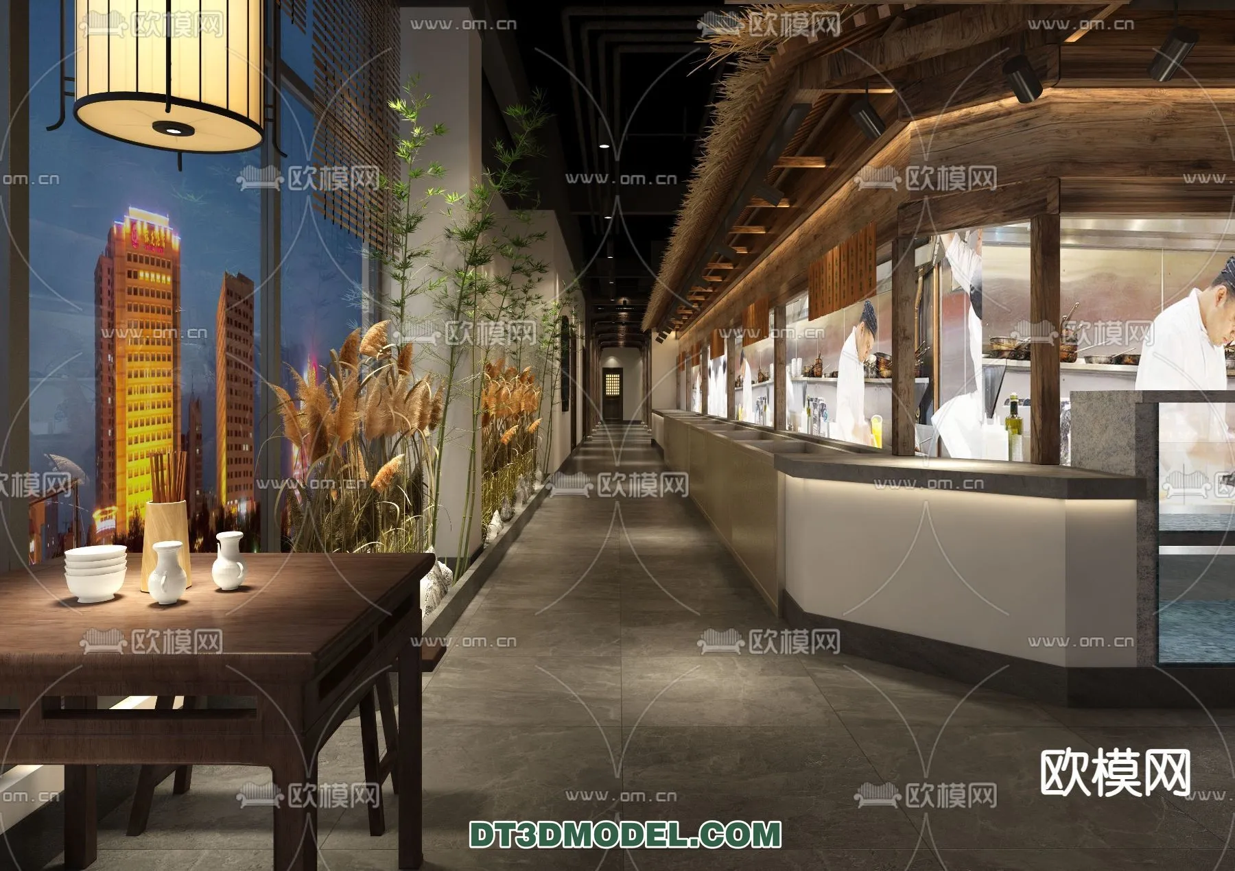 RESTAURANT & COFFEE SHOP – 3D Model For Interior Design – 2398