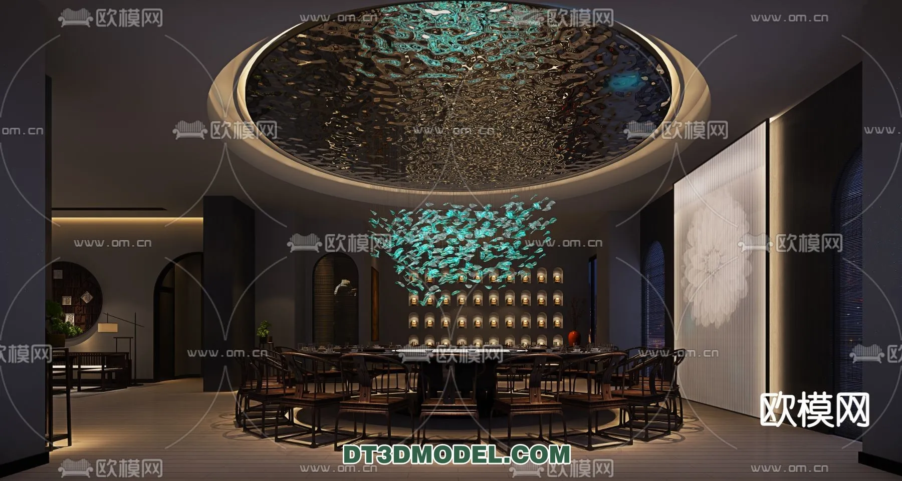 RESTAURANT & COFFEE SHOP – 3D Model For Interior Design – 2401