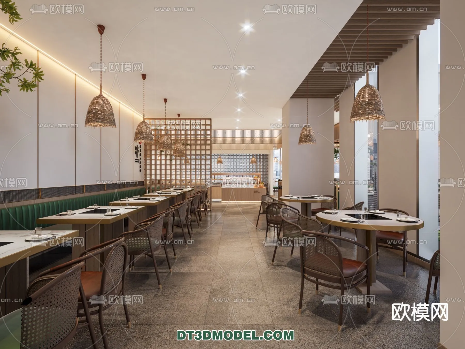 RESTAURANT & COFFEE SHOP – 3D Model For Interior Design – 2409