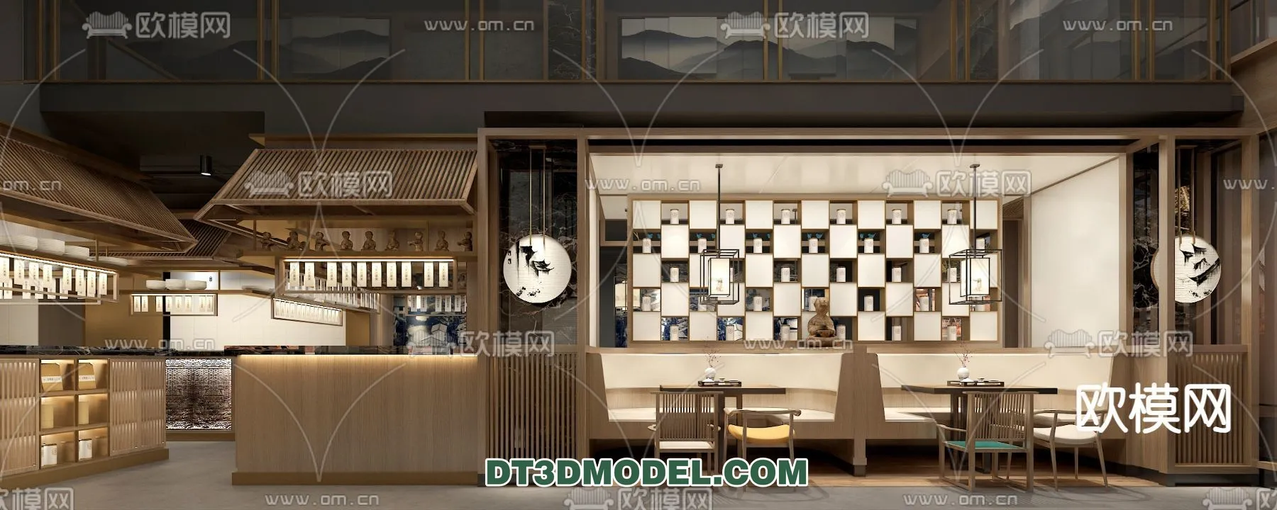 RESTAURANT & COFFEE SHOP – 3D Model For Interior Design – 2413