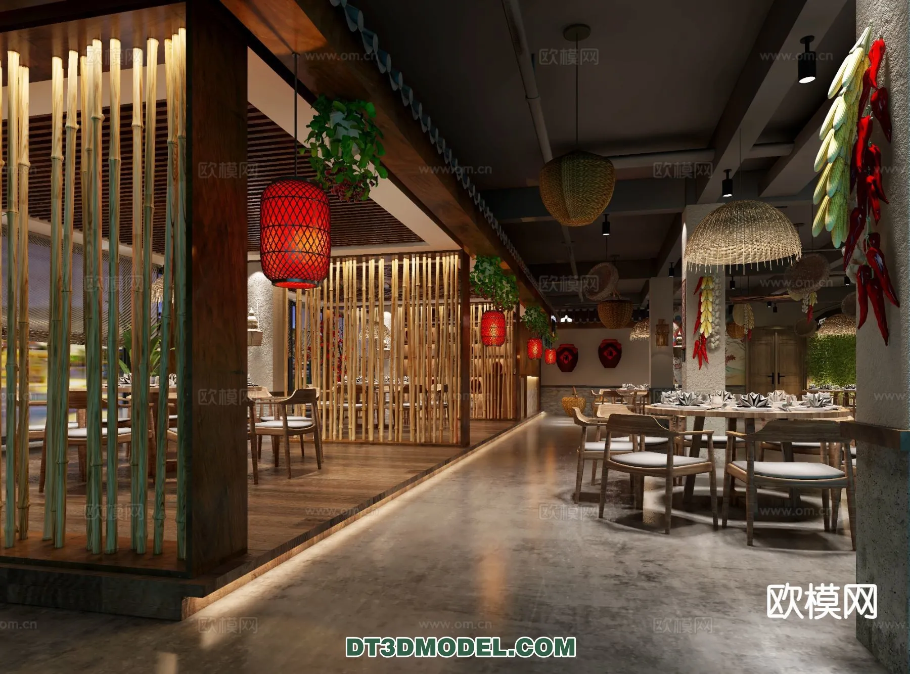 RESTAURANT & COFFEE SHOP – 3D Model For Interior Design – 2423