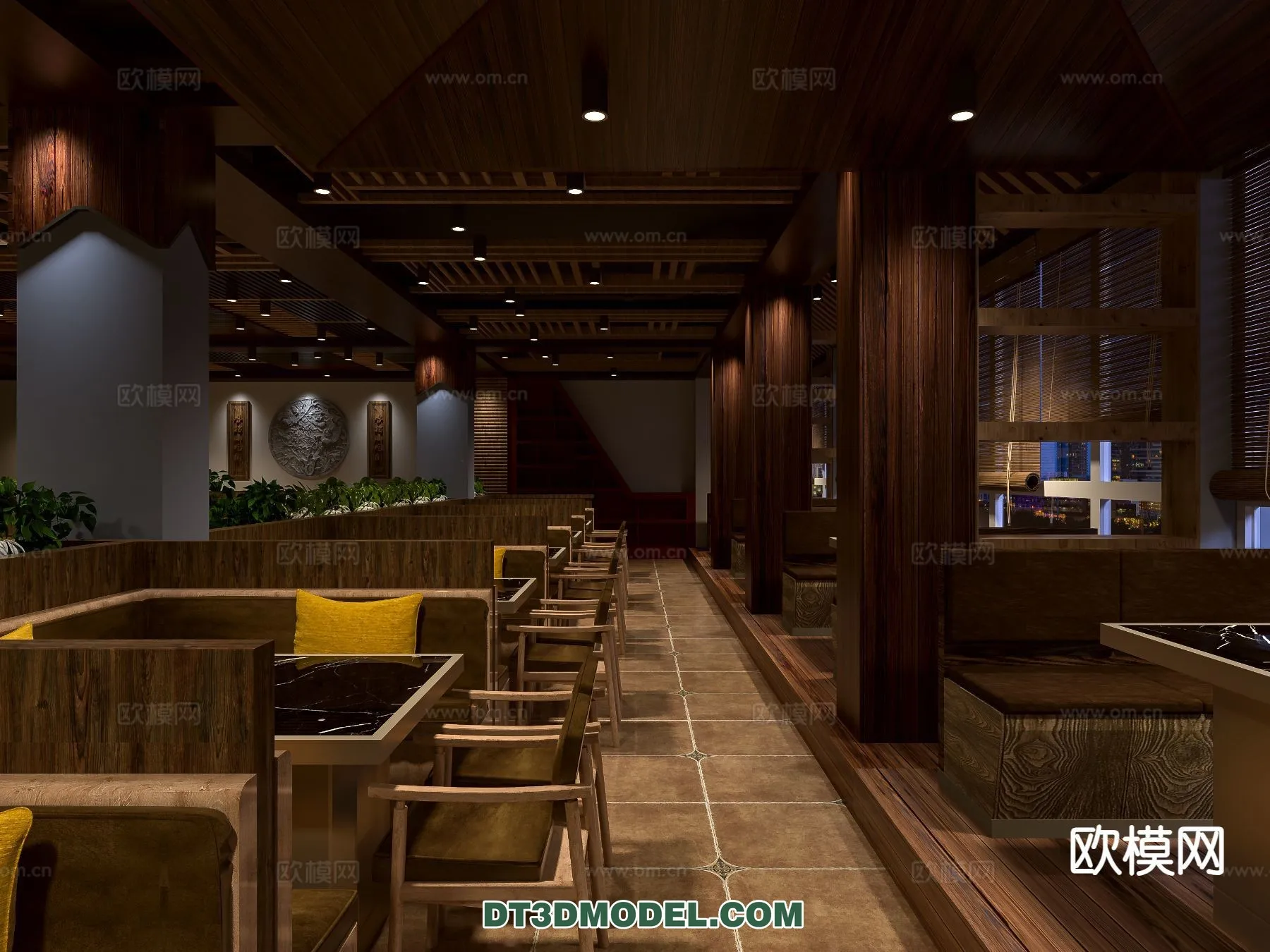 RESTAURANT & COFFEE SHOP – 3D Model For Interior Design – 2426