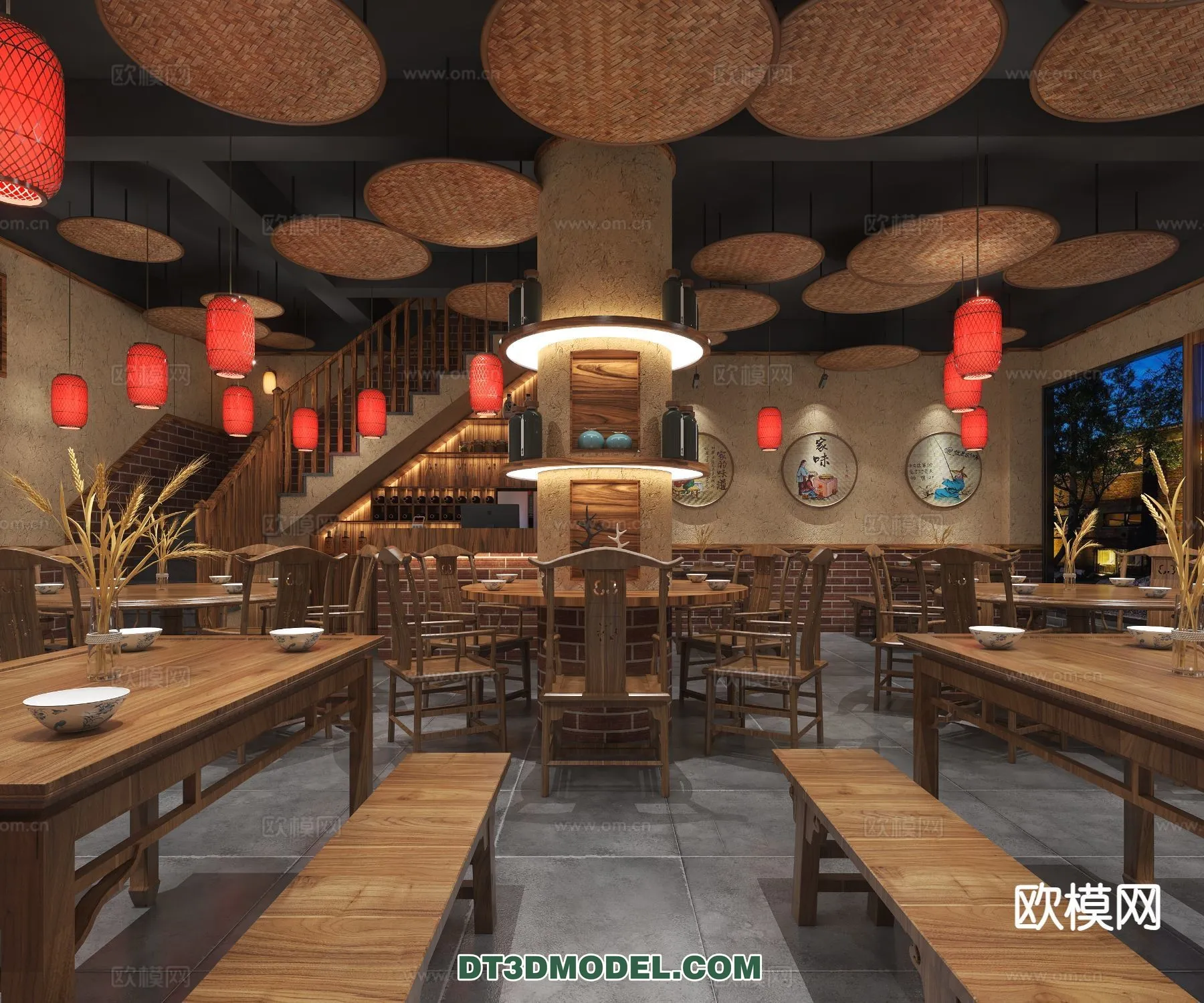 RESTAURANT & COFFEE SHOP – 3D Model For Interior Design – 2446