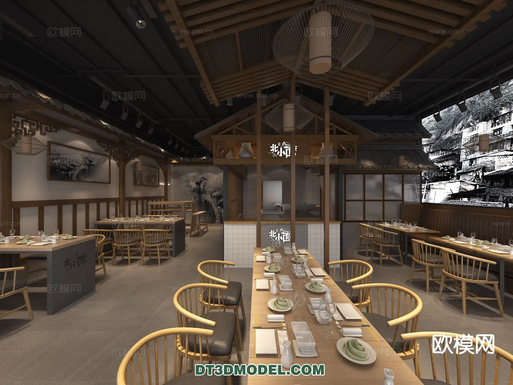 RESTAURANT & COFFEE SHOP – 3D Model For Interior Design – 2457