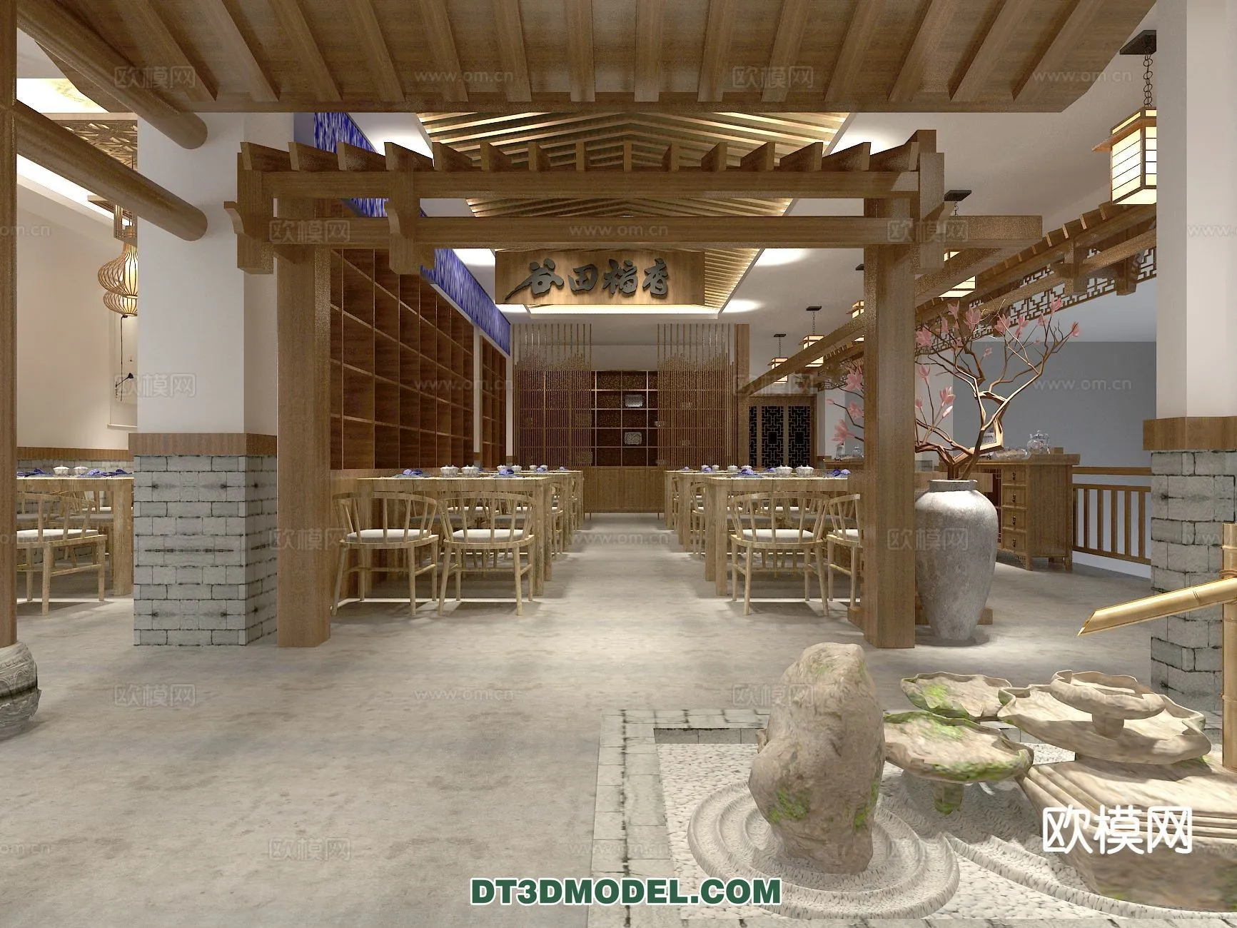 RESTAURANT & COFFEE SHOP – 3D Model For Interior Design – 2470