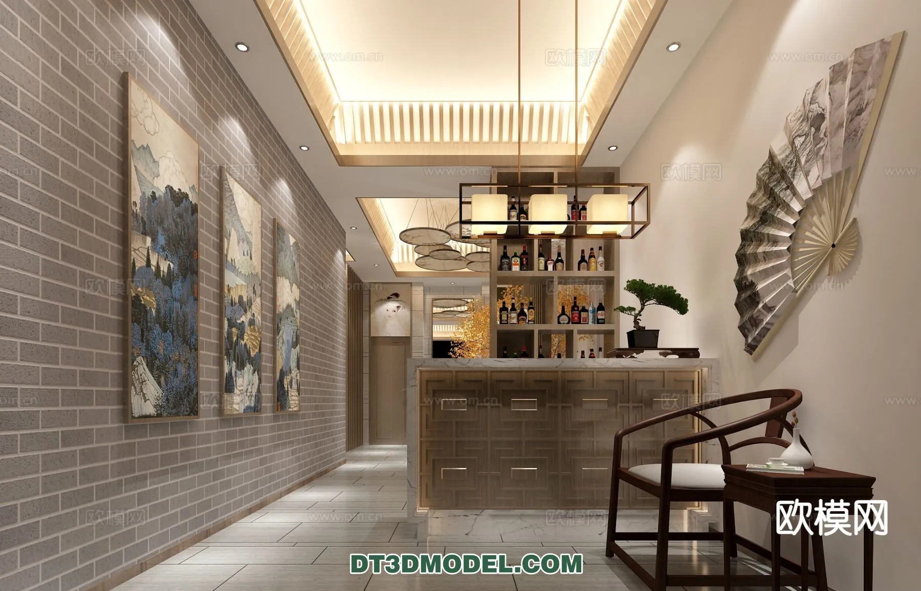 RESTAURANT & COFFEE SHOP – 3D Model For Interior Design – 2471