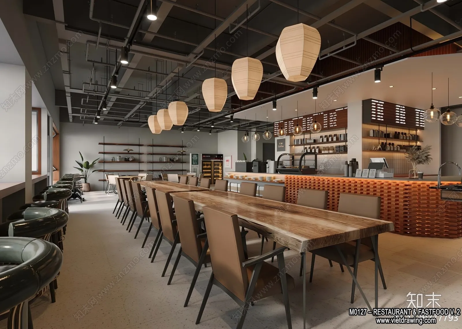 Restaurant – Fastfood – 3D Interior Scenes – 008