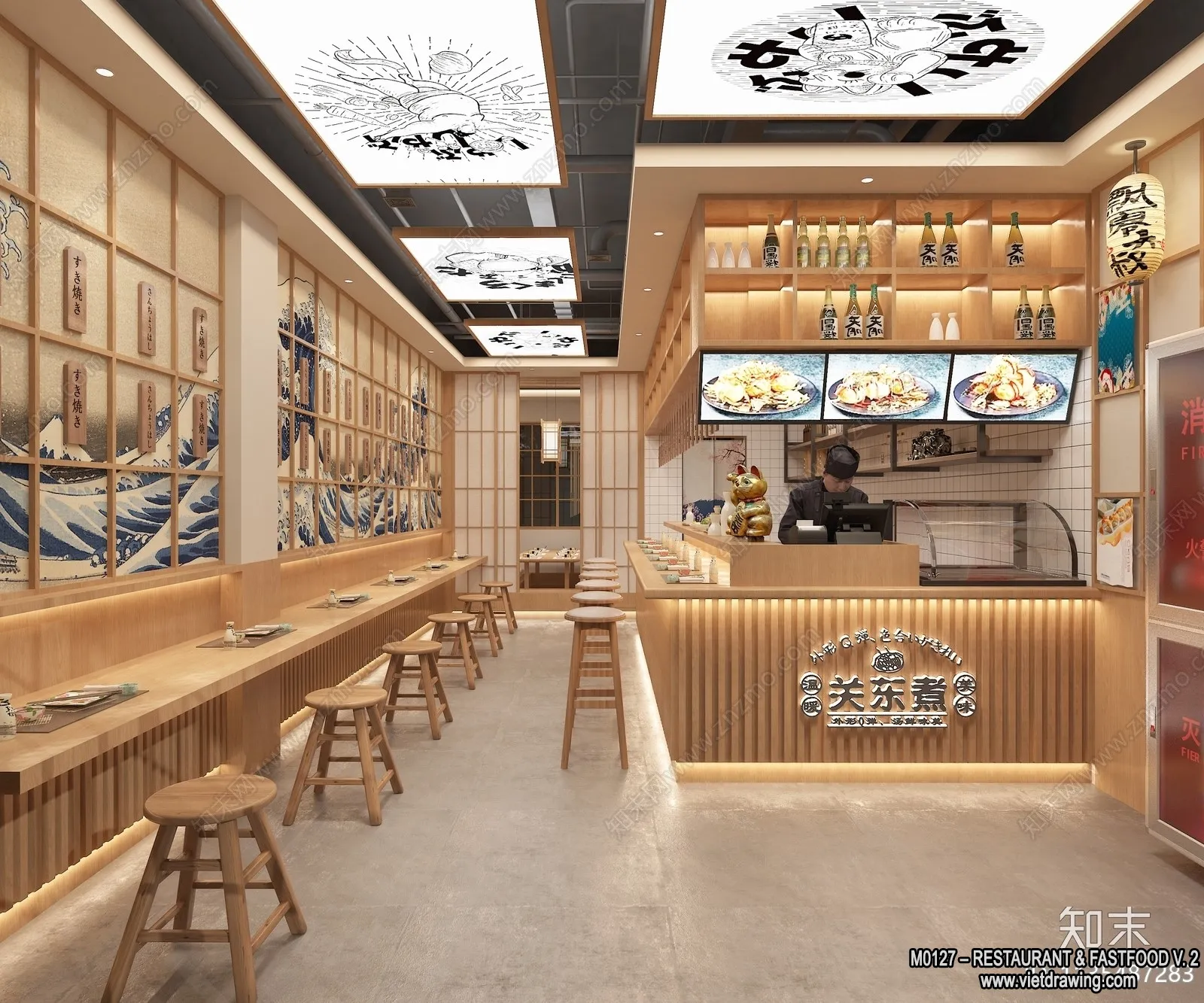 Restaurant – Fastfood – 3D Interior Scenes – 025