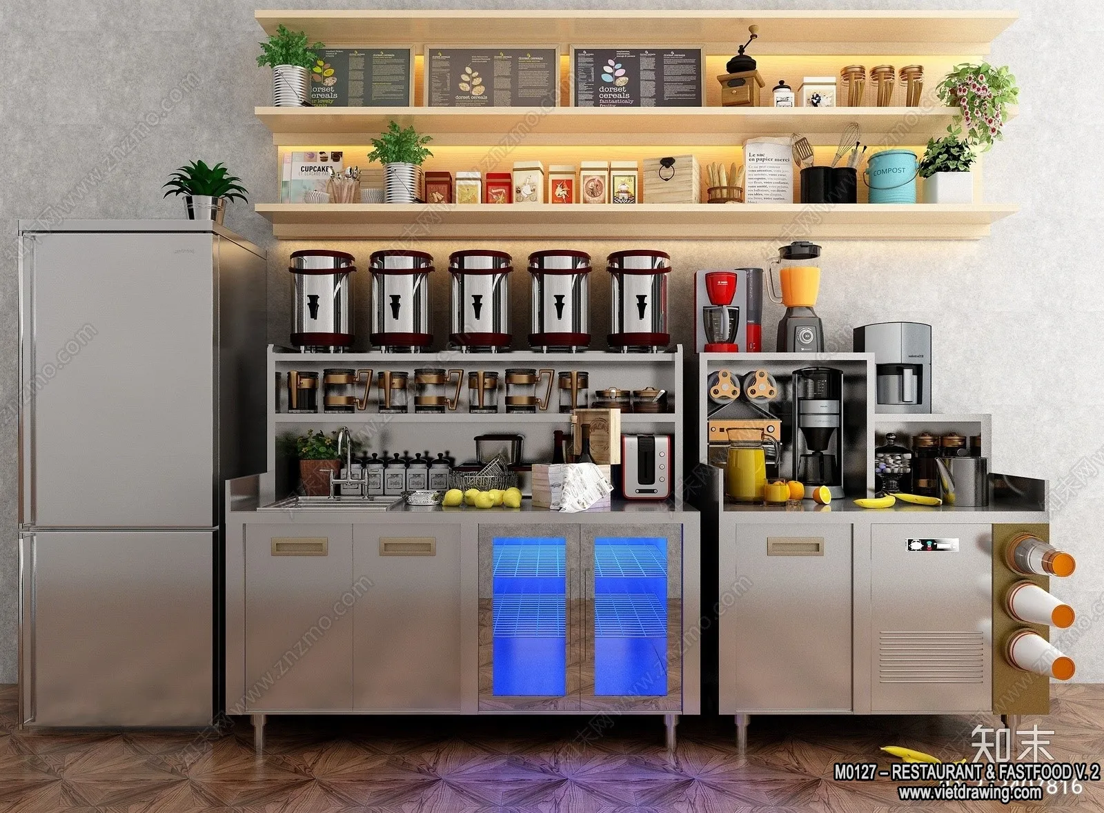 Restaurant – Fastfood – 3D Interior Scenes – 027