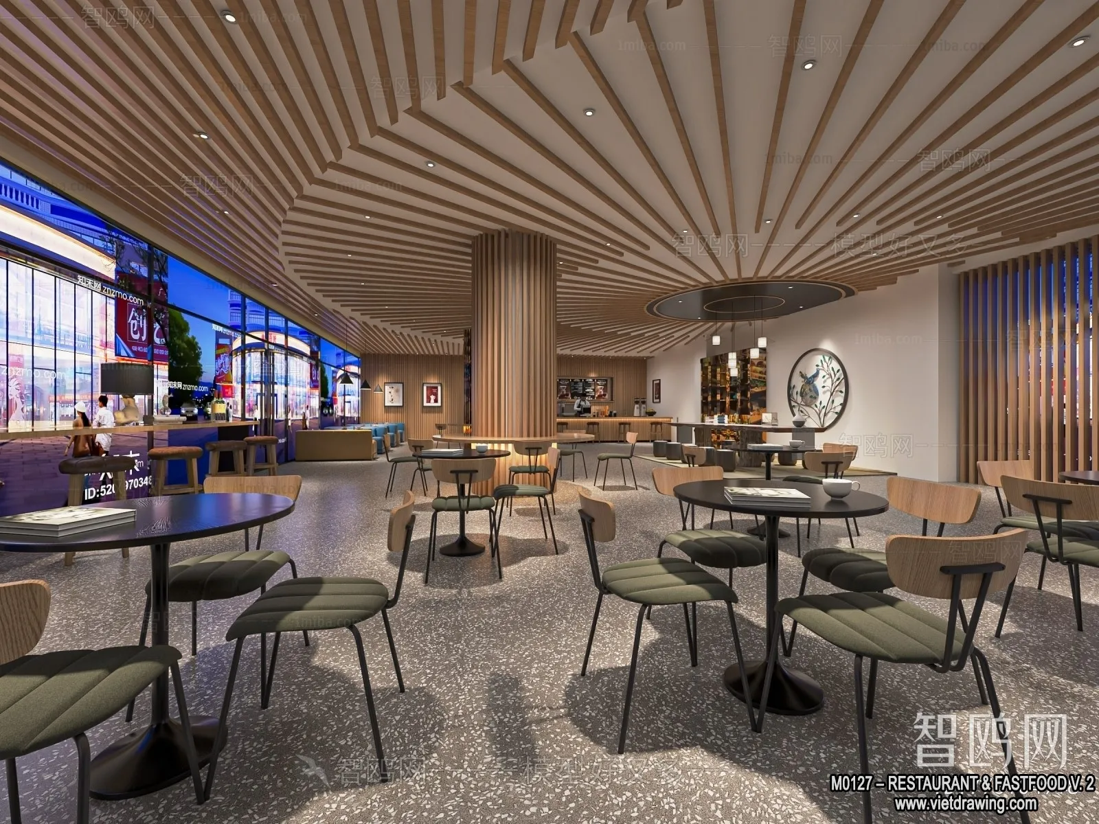 Restaurant – Fastfood – 3D Interior Scenes – 030