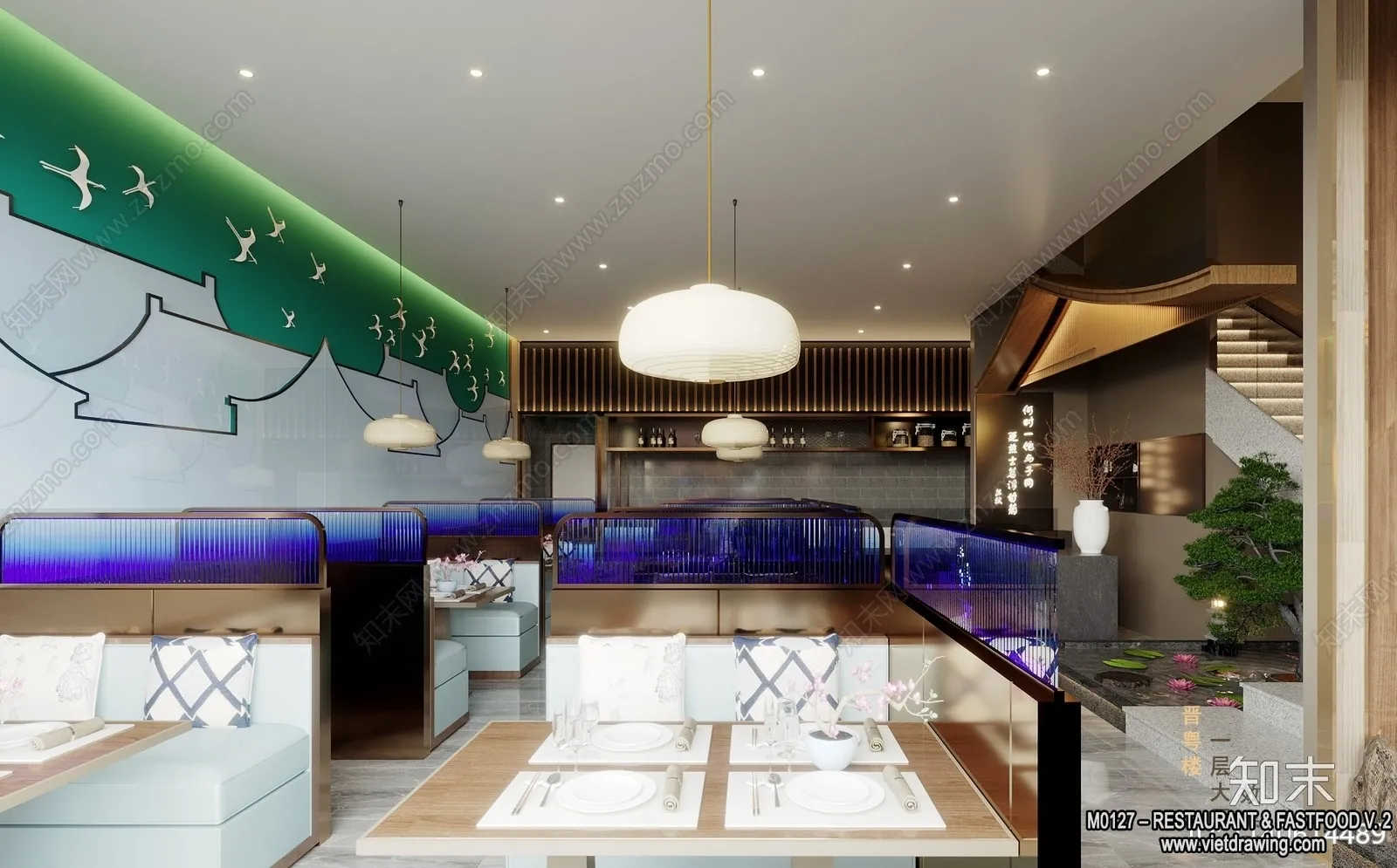 Restaurant – Fastfood – 3D Interior Scenes – 033