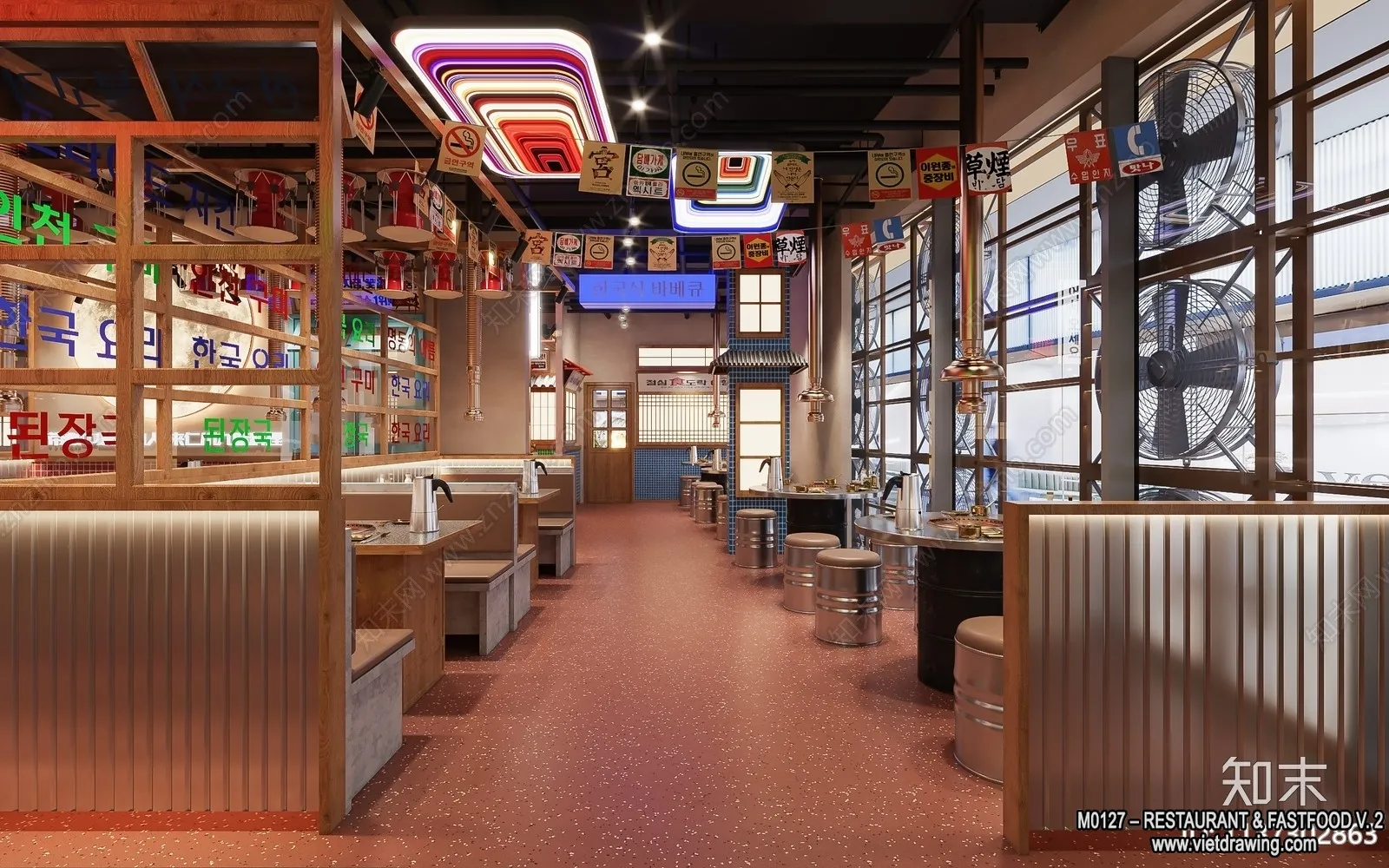 Restaurant – Fastfood – 3D Interior Scenes – 037