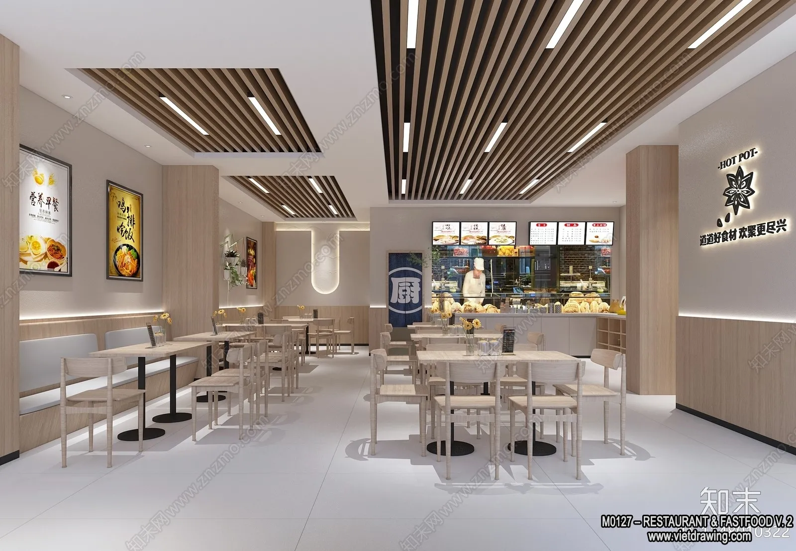 Restaurant – Fastfood – 3D Interior Scenes – 039