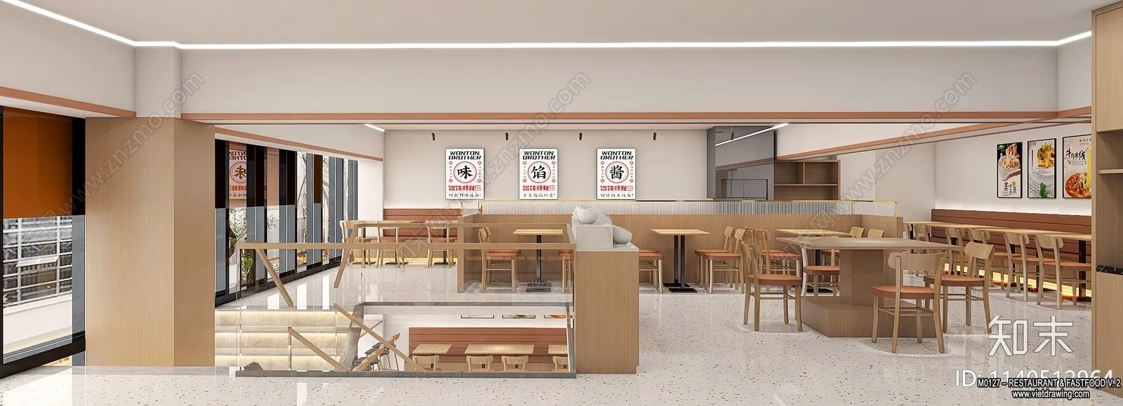 Restaurant – Fastfood – 3D Interior Scenes – 040