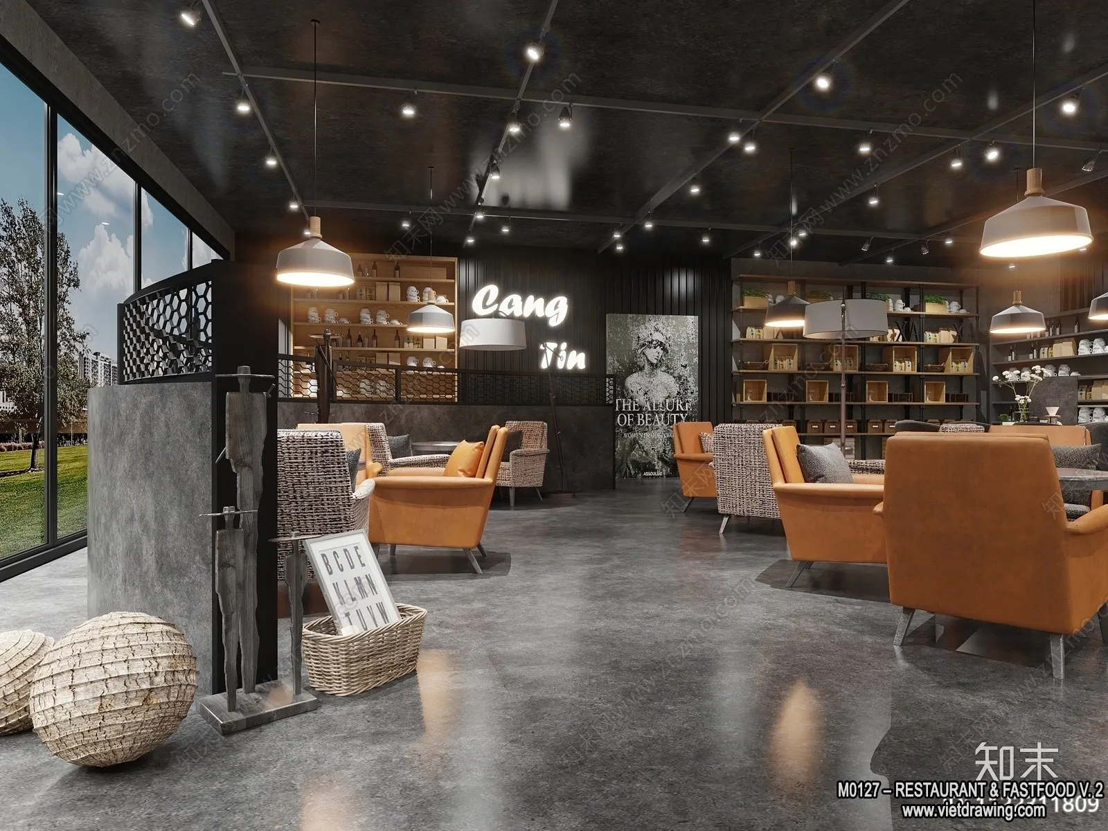 Restaurant – Fastfood – 3D Interior Scenes – 046