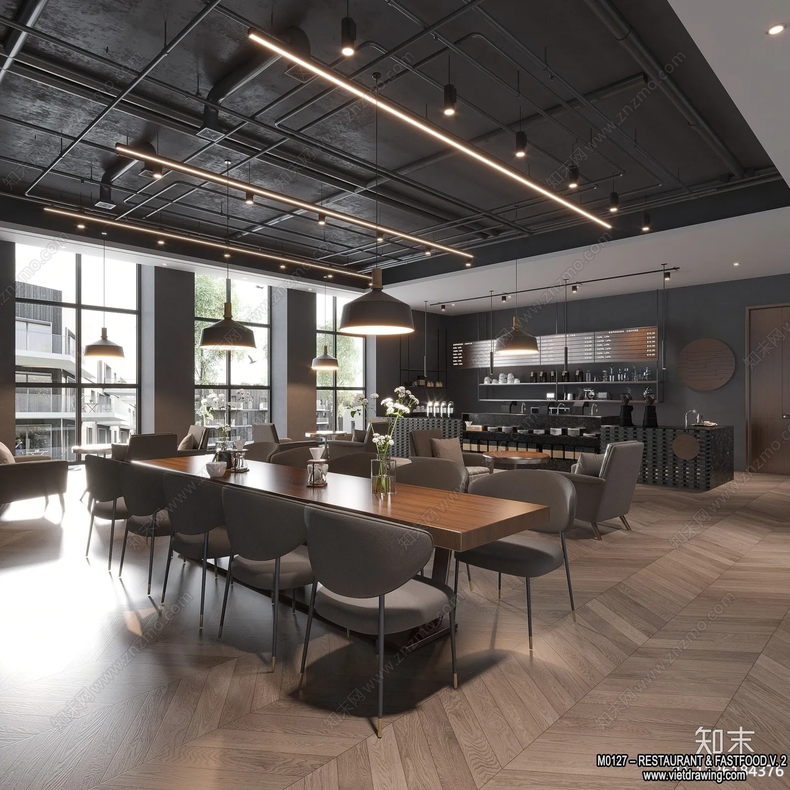 Restaurant – Fastfood – 3D Interior Scenes – 048