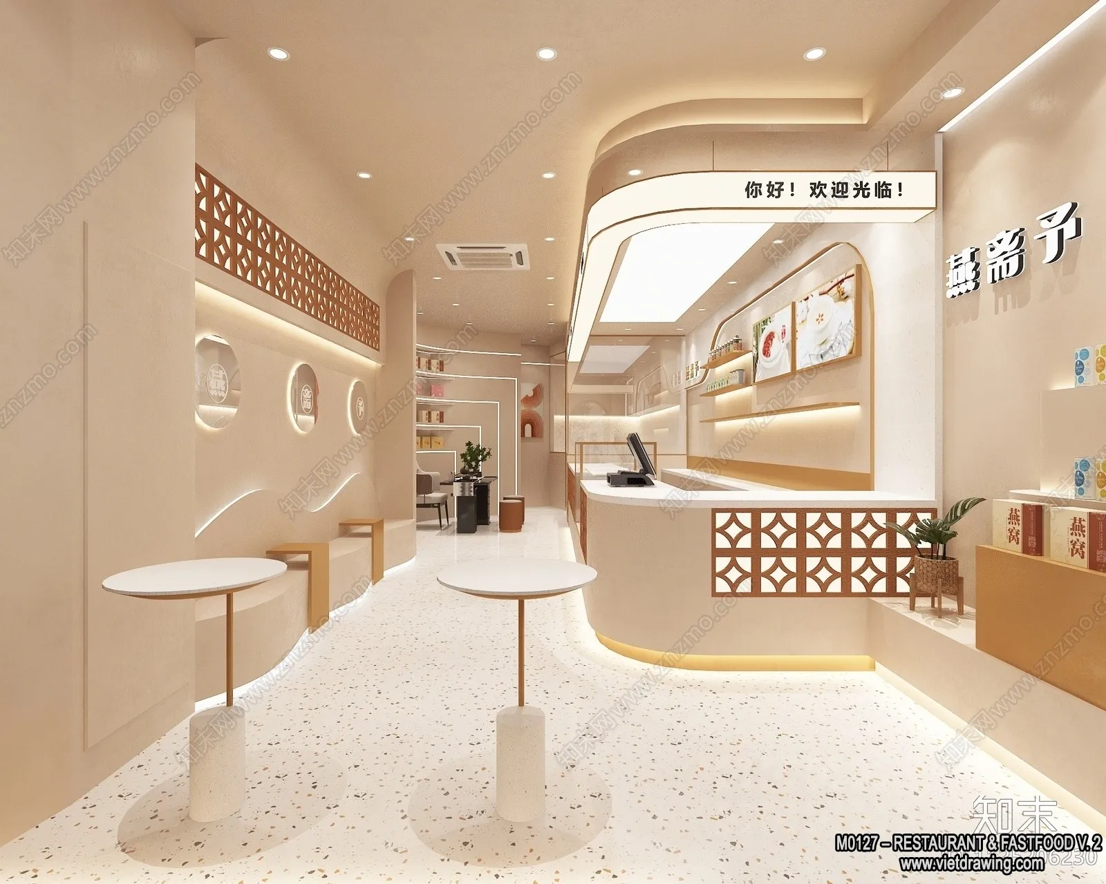 Restaurant – Fastfood – 3D Interior Scenes – 050