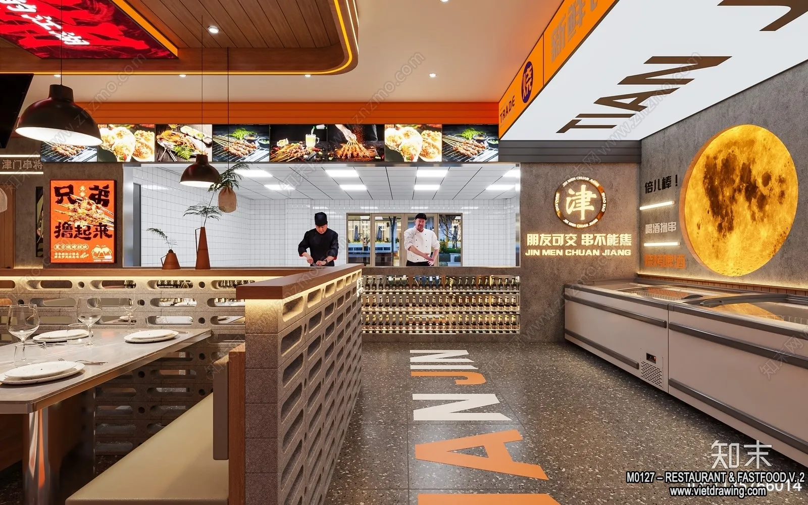 Restaurant – Fastfood – 3D Interior Scenes – 051